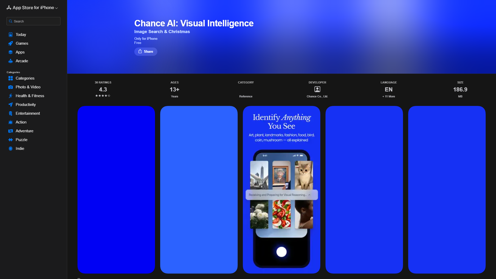 Chance AI Visual Intelligence — интерфейс нейросети Chance AI Visual Intelligence — интерфейс нейросети