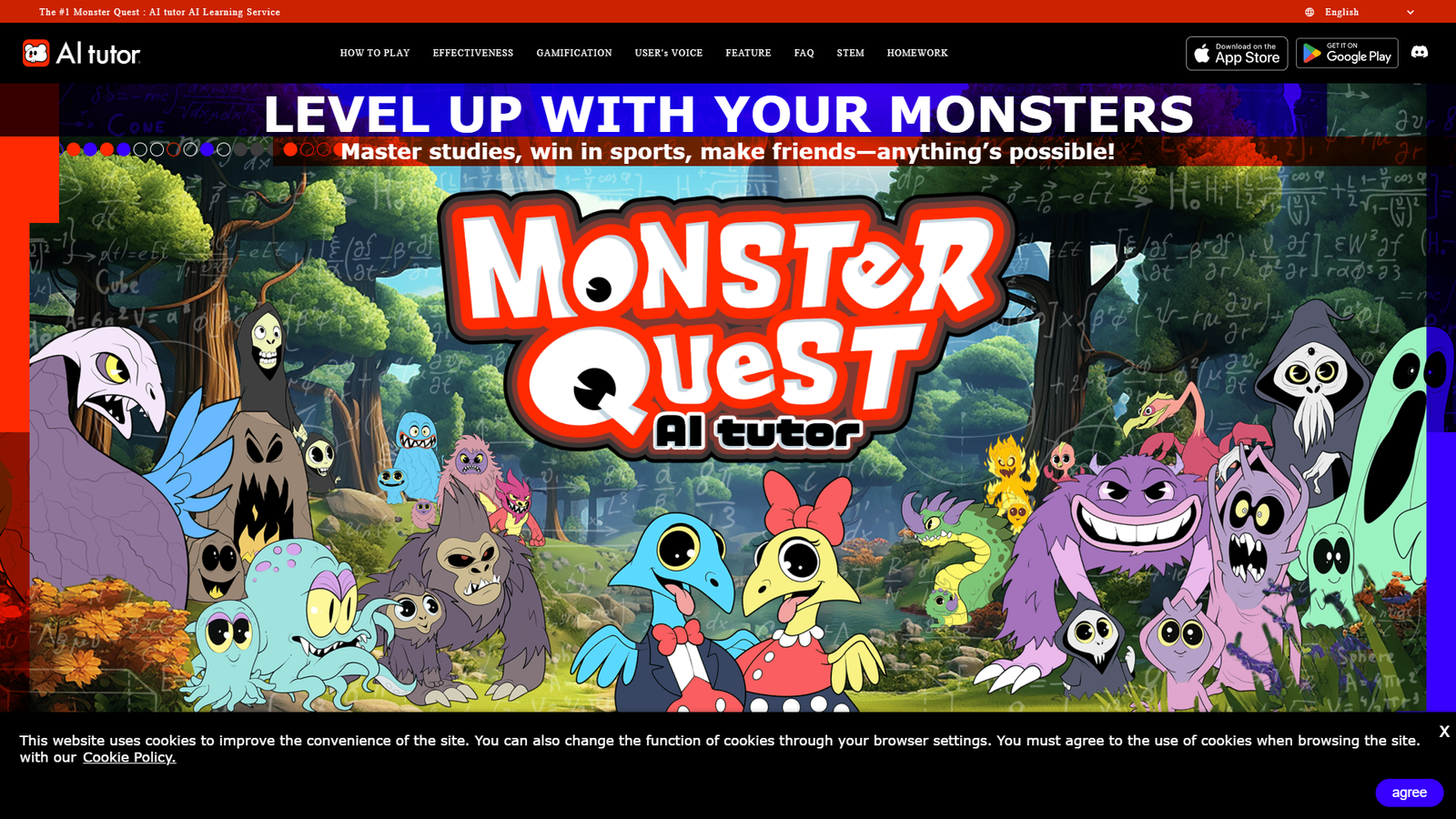 Monster Quest AI Tutor — интерфейс нейросети Monster Quest AI Tutor — интерфейс нейросети