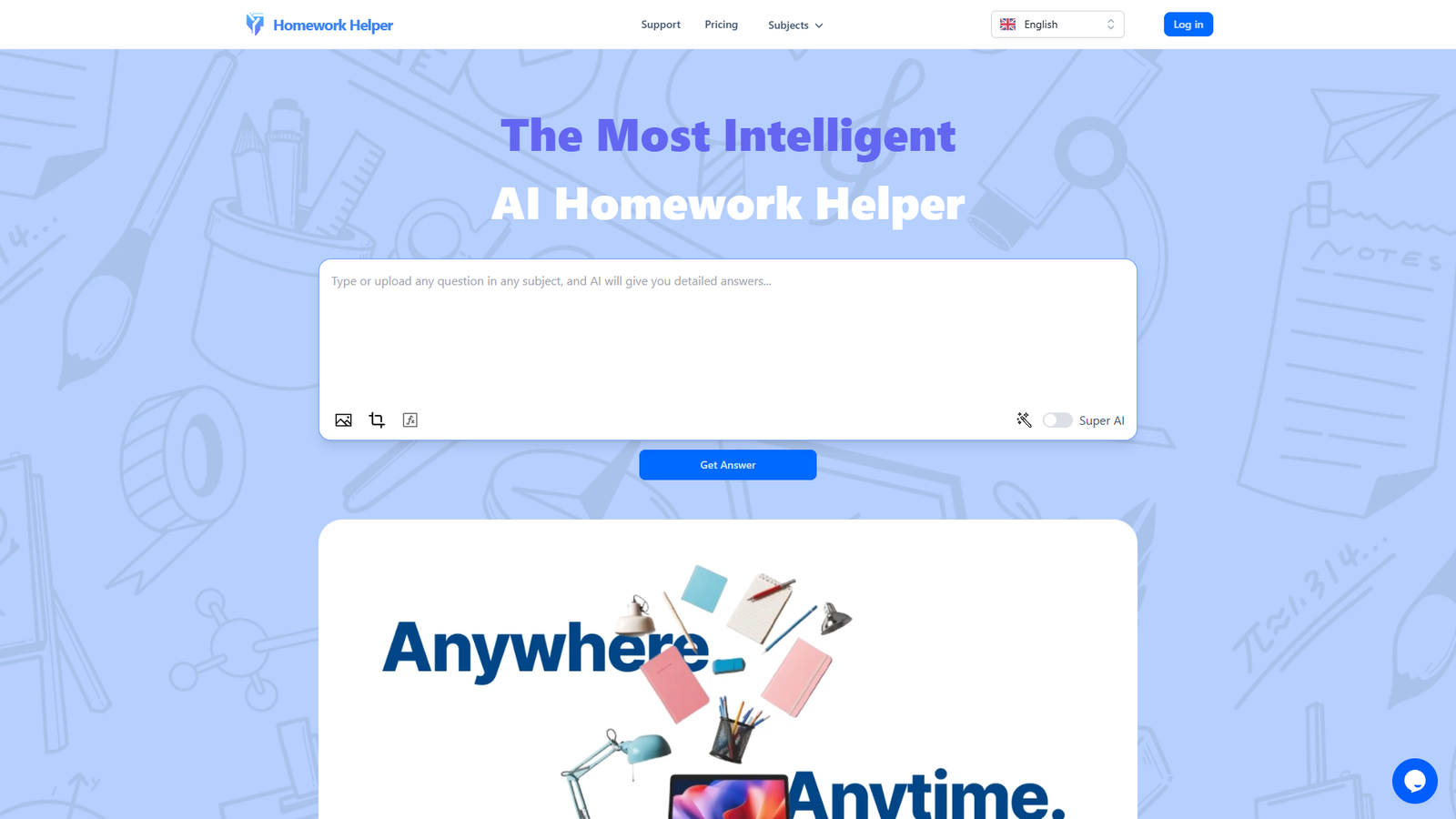 Homework Helper — интерфейс нейросети Homework Helper — интерфейс нейросети