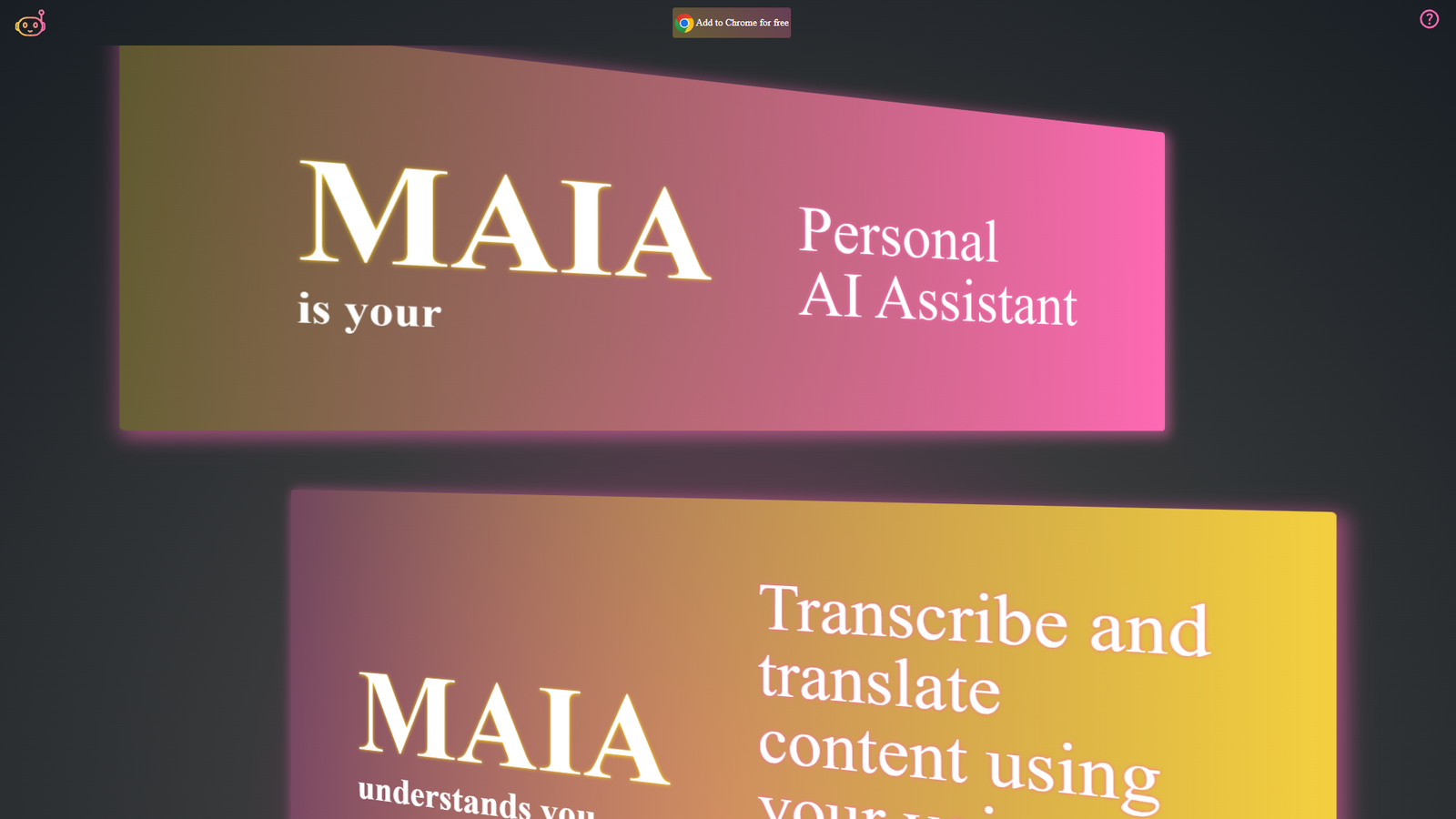 MAIA — My AI Assistant — интерфейс нейросети MAIA — My AI Assistant — интерфейс нейросети