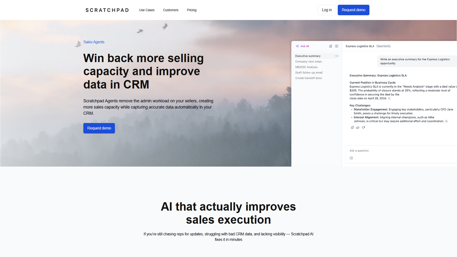 Scratchpad AI Sales Agents — интерфейс нейросети Scratchpad AI Sales Agents — интерфейс нейросети