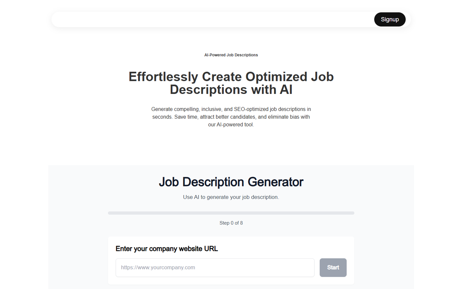 Job Description Generator — интерфейс нейросети Job Description Generator — интерфейс нейросети