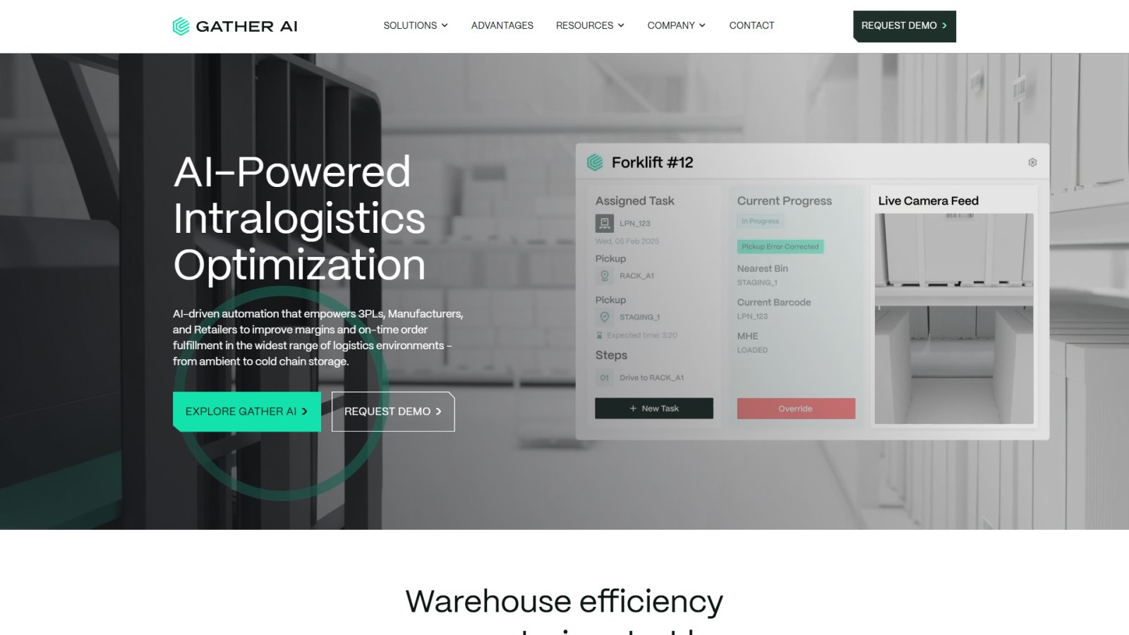 Gather AI нейросеть Главная страница