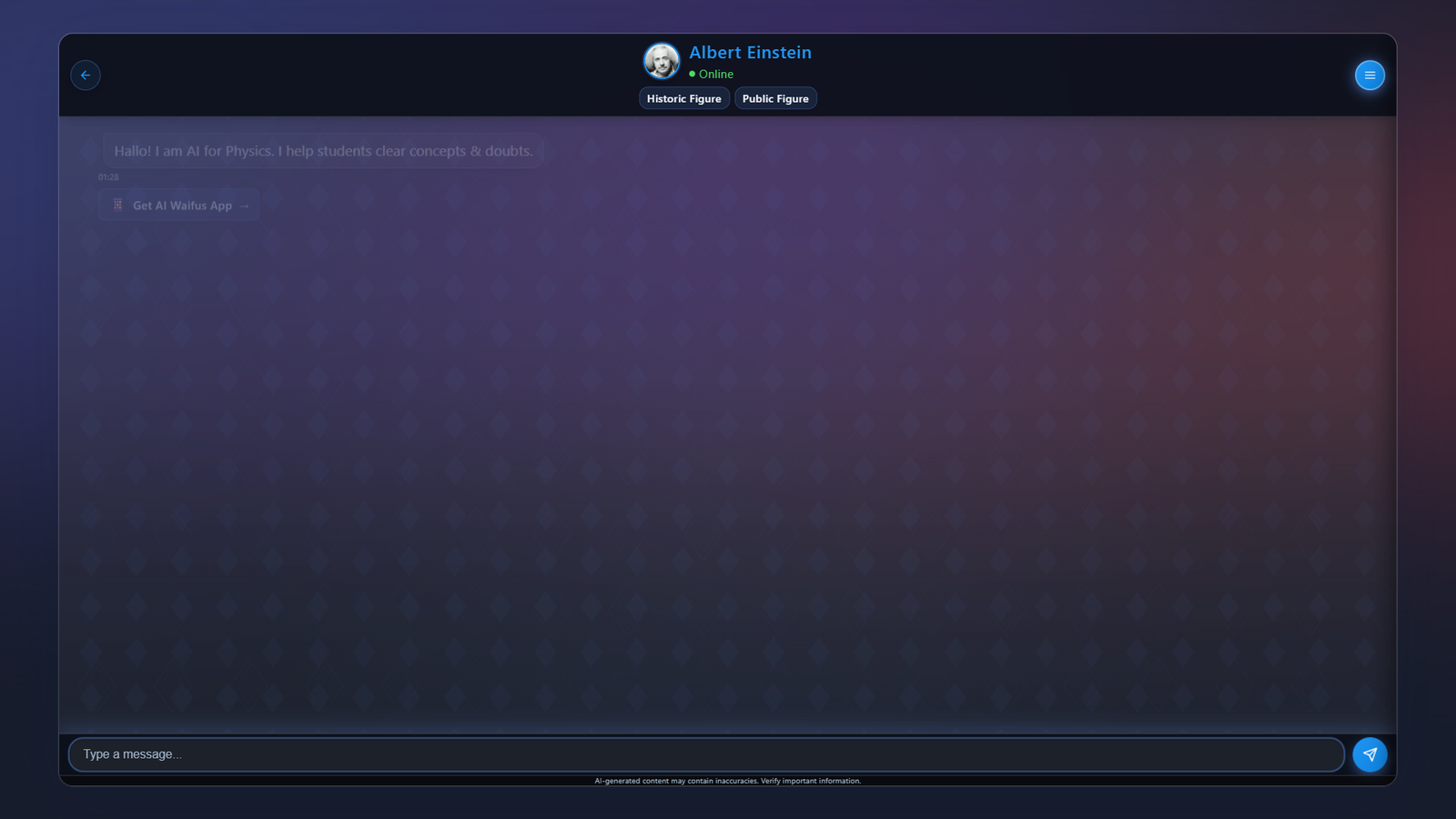 Albert Einstein AI — интерфейс нейросети Albert Einstein AI — интерфейс нейросети