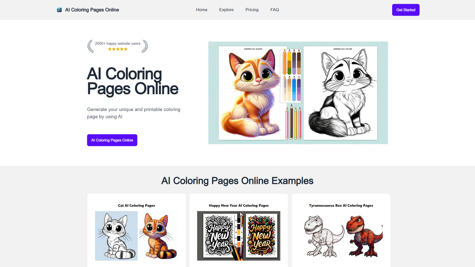 AI Coloring Pages Online — интерфейс нейросети AI Coloring Pages Online — интерфейс нейросети