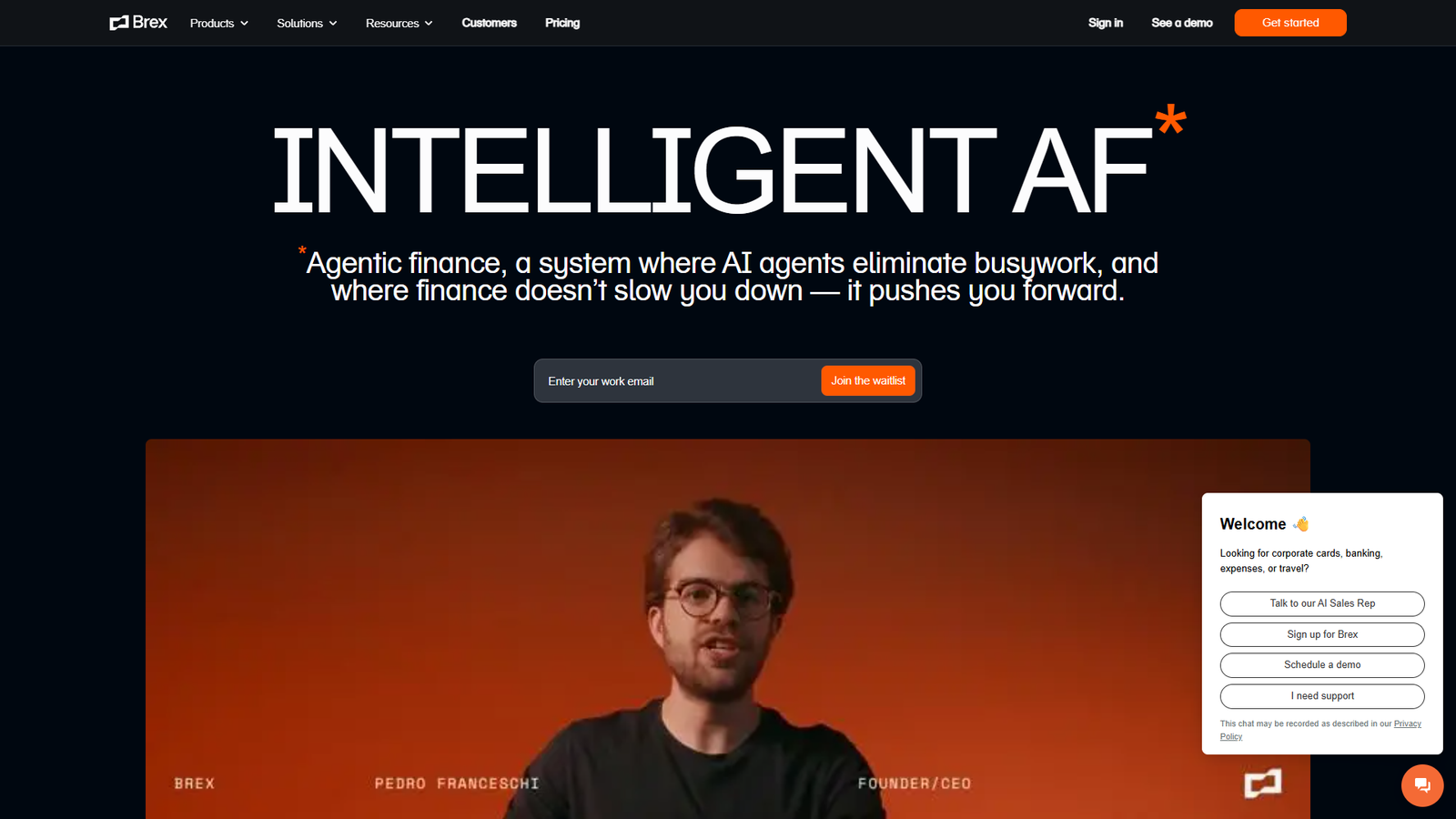 Brex AI Agents — интерфейс нейросети Brex AI Agents — интерфейс нейросети