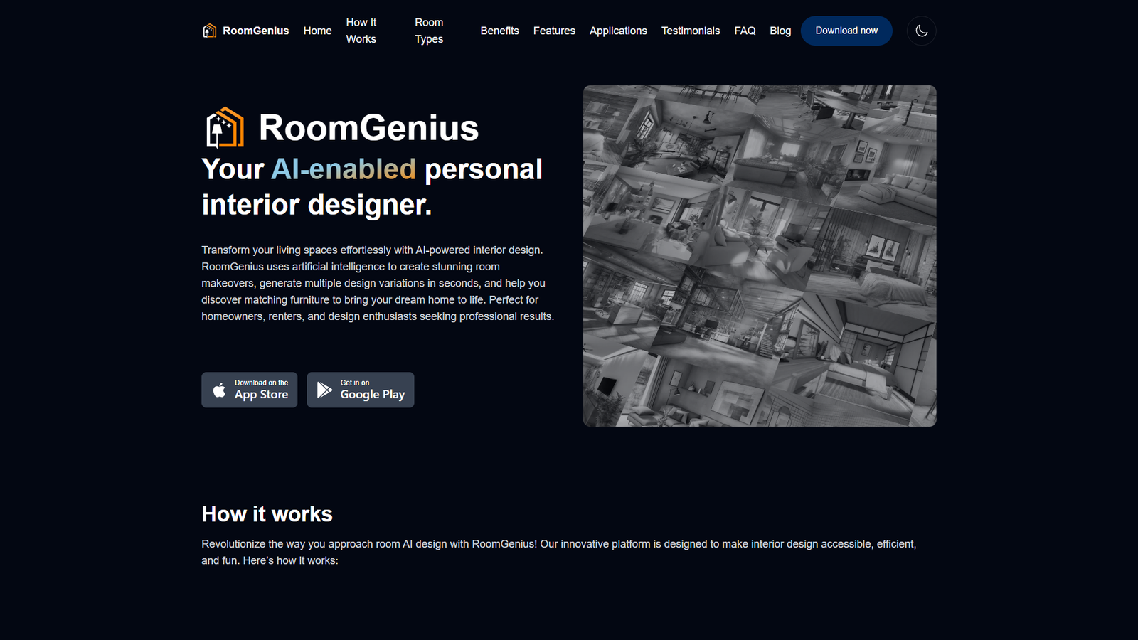 RoomGenius — интерфейс нейросети RoomGenius — интерфейс нейросети