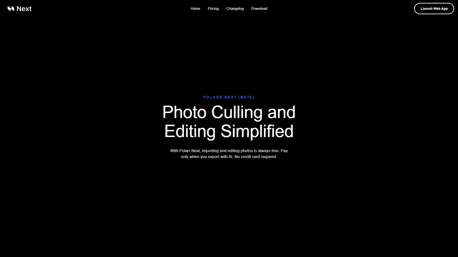 Polarr Next — интерфейс нейросети Polarr Next — интерфейс нейросети