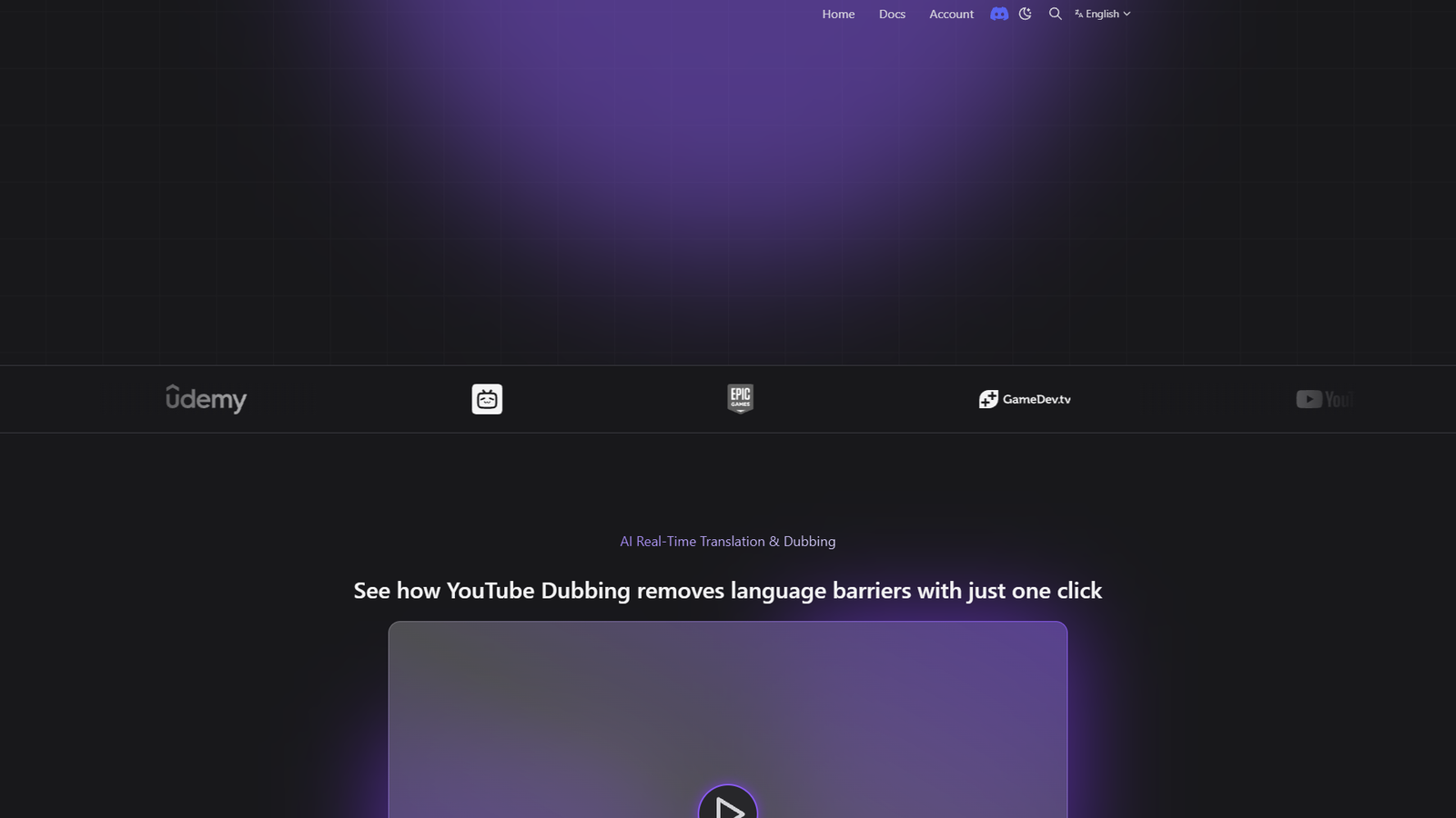 YouTube Dubbing — интерфейс нейросети YouTube Dubbing — интерфейс нейросети