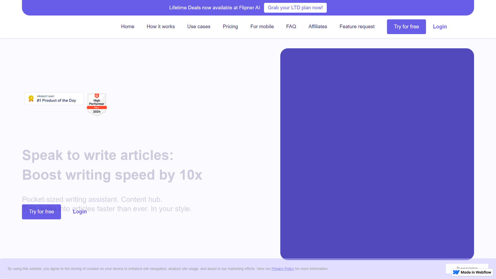 Flipner AI — интерфейс нейросети Flipner AI — интерфейс нейросети