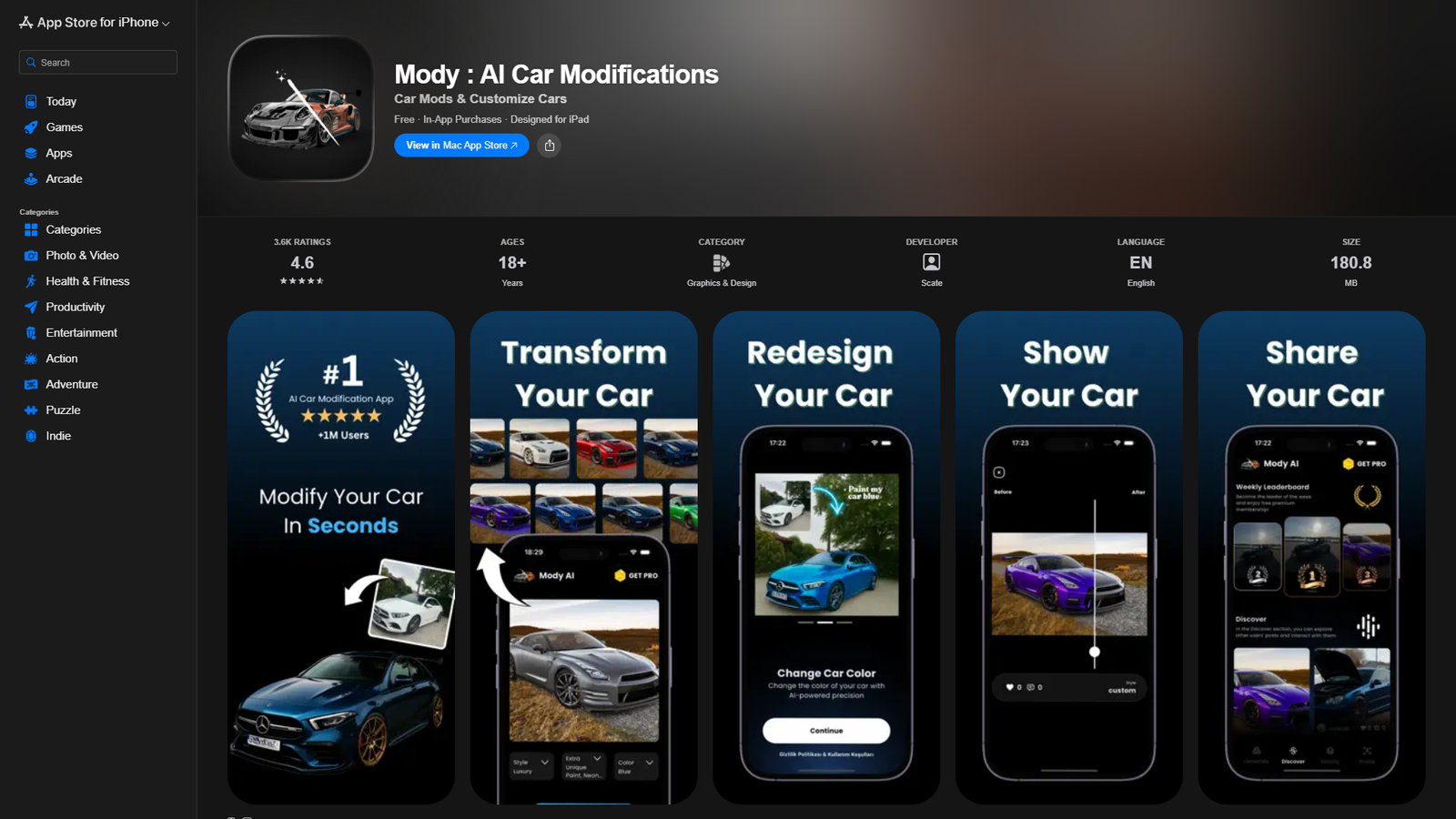 Mody AI Car Modifications — интерфейс нейросети Mody AI Car Modifications — интерфейс нейросети