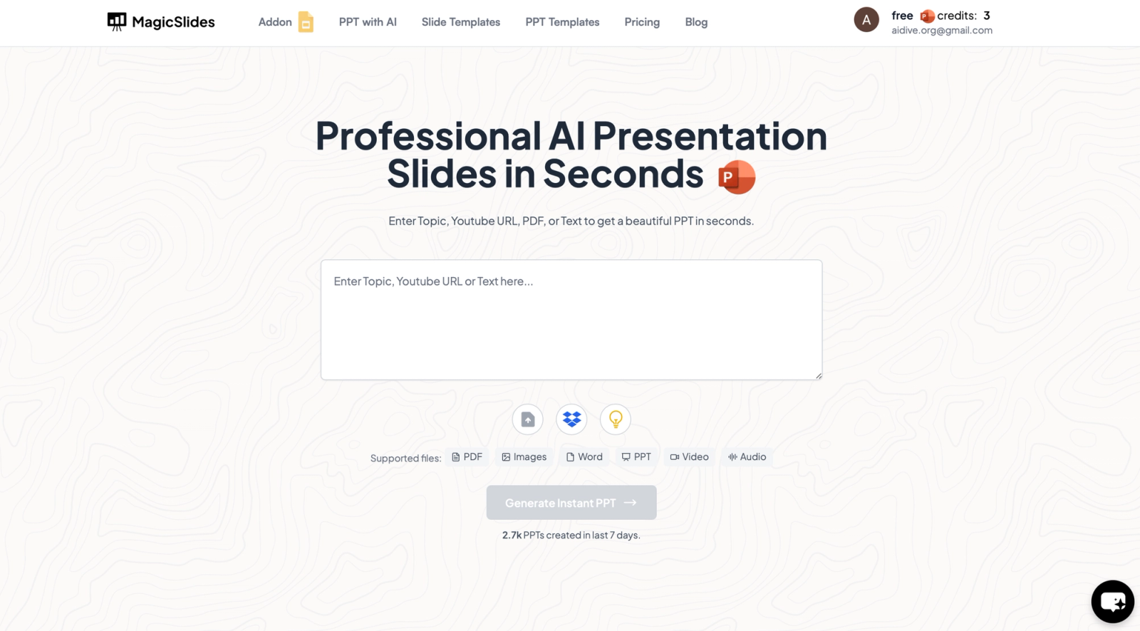 MagicSlides Нейросеть для презентаций