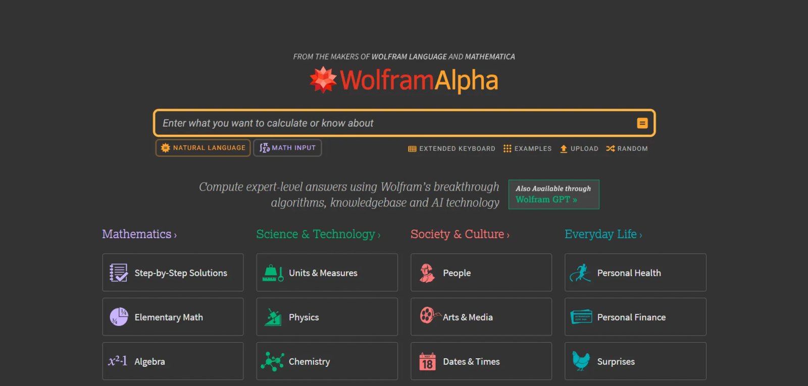 Wolfram Главная страница Wolfram Главная страница