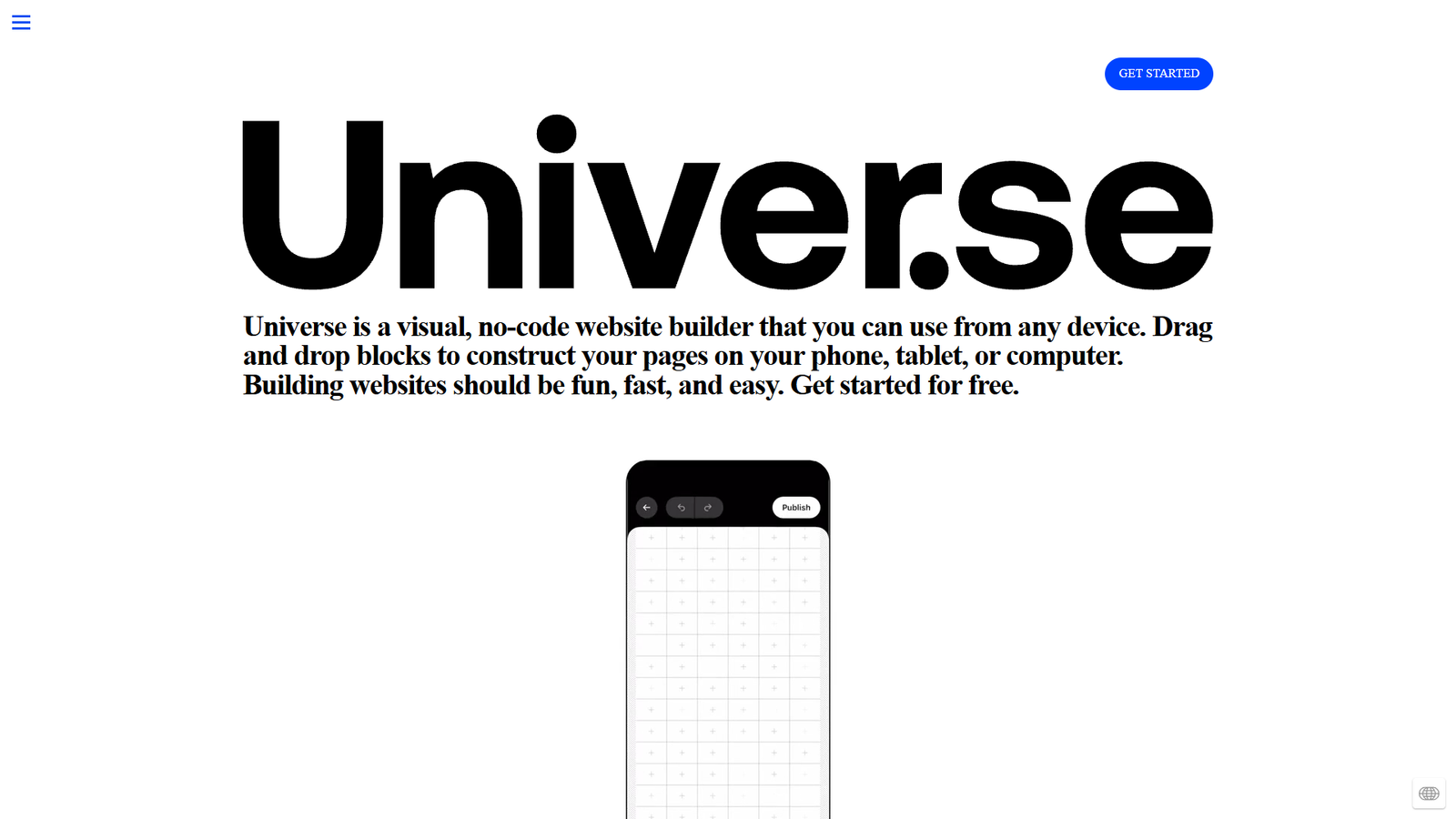 Universe Website Builder — интерфейс нейросети Universe Website Builder — интерфейс нейросети