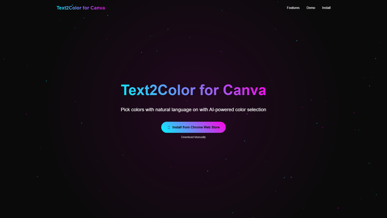 Text2Color for Canva — интерфейс нейросети Text2Color for Canva — интерфейс нейросети