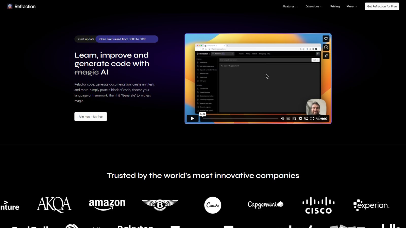 Refraction AI нейросеть Главная страница Refraction AI нейросеть Главная страница