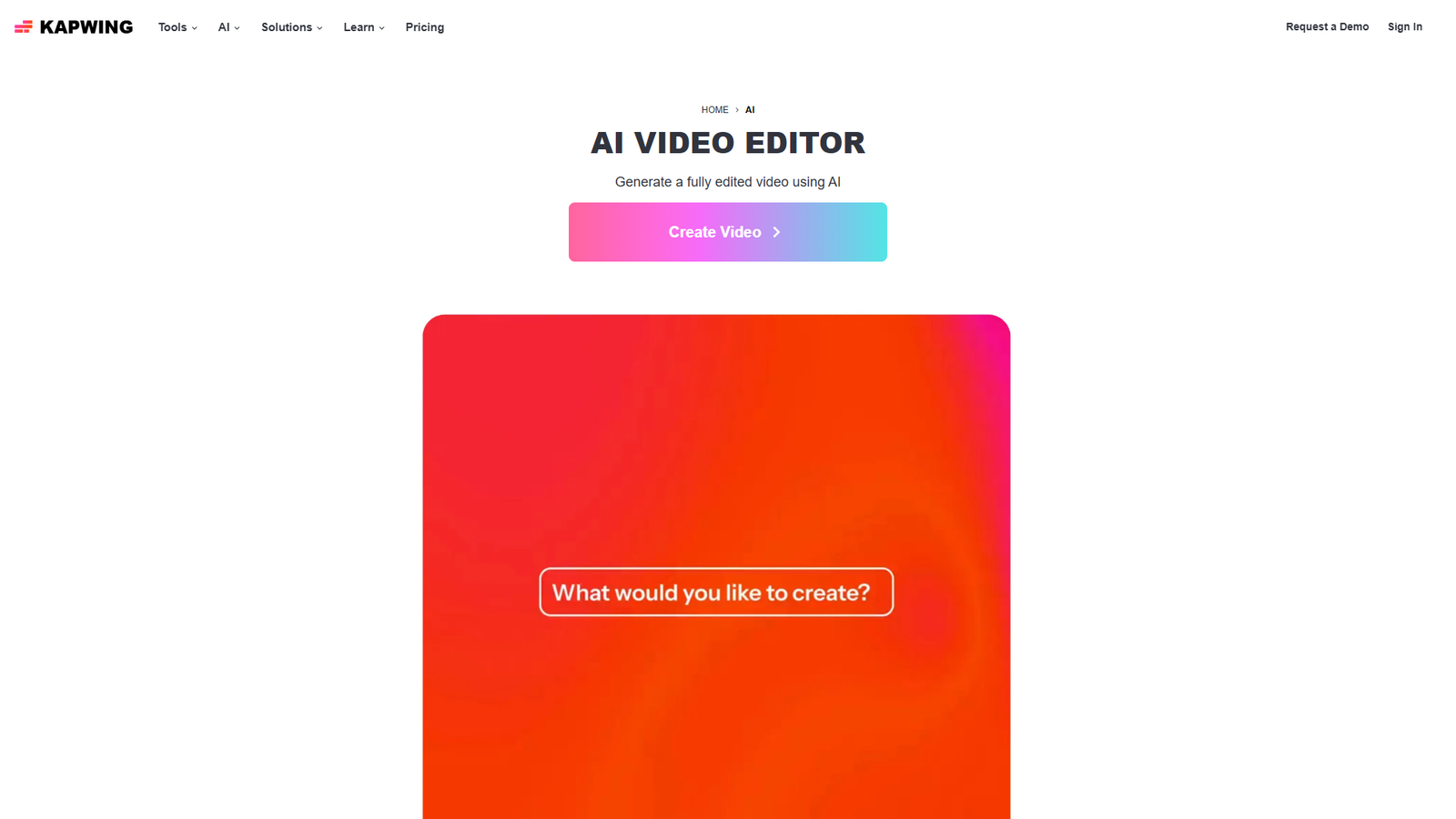 Kapwing AI Video Editor — интерфейс нейросети Kapwing AI Video Editor — интерфейс нейросети