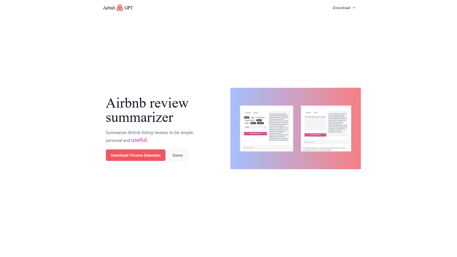 Airbnb Review Summarizer — интерфейс нейросети Airbnb Review Summarizer — интерфейс нейросети