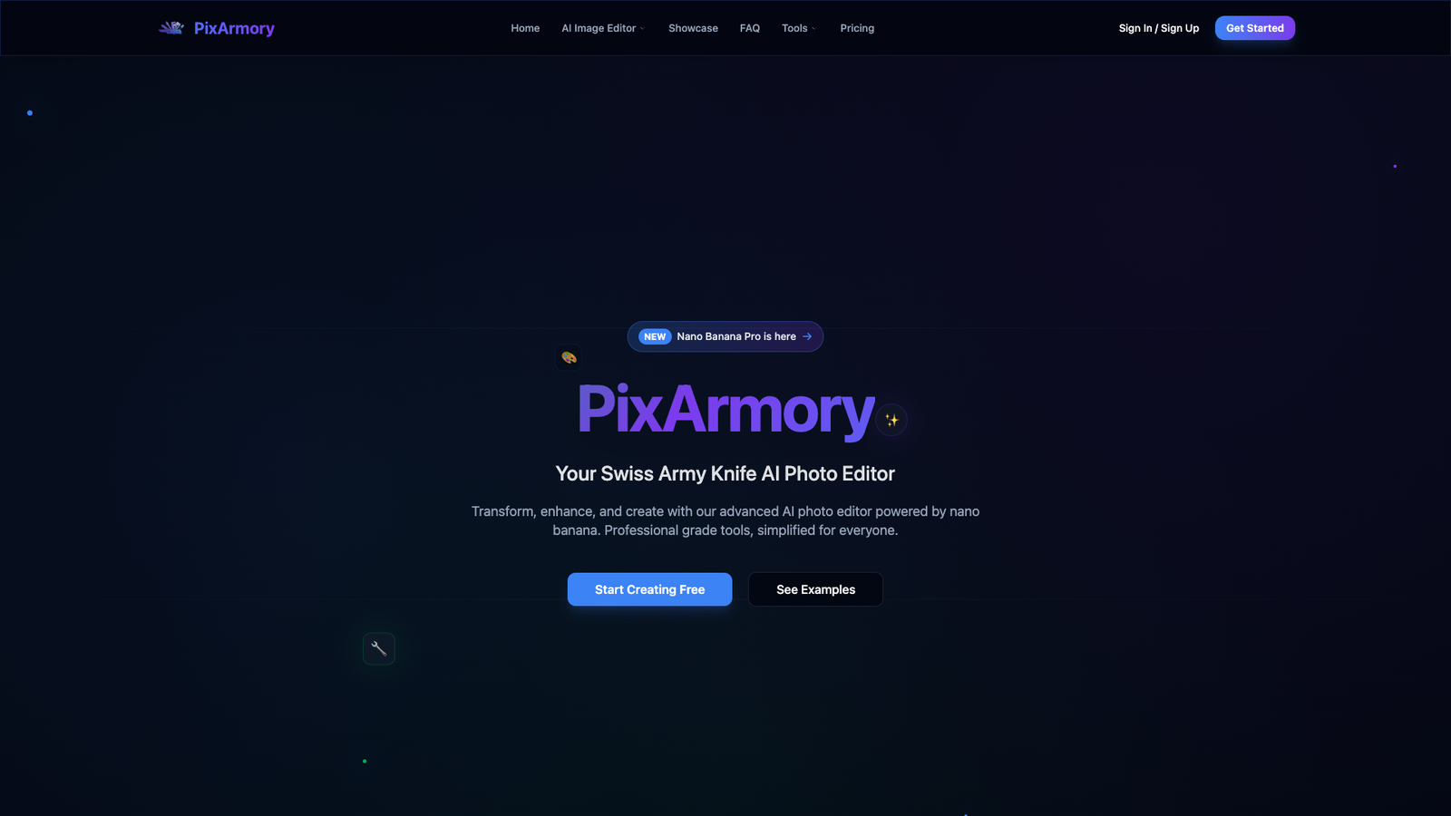 PixArmory — интерфейс нейросети