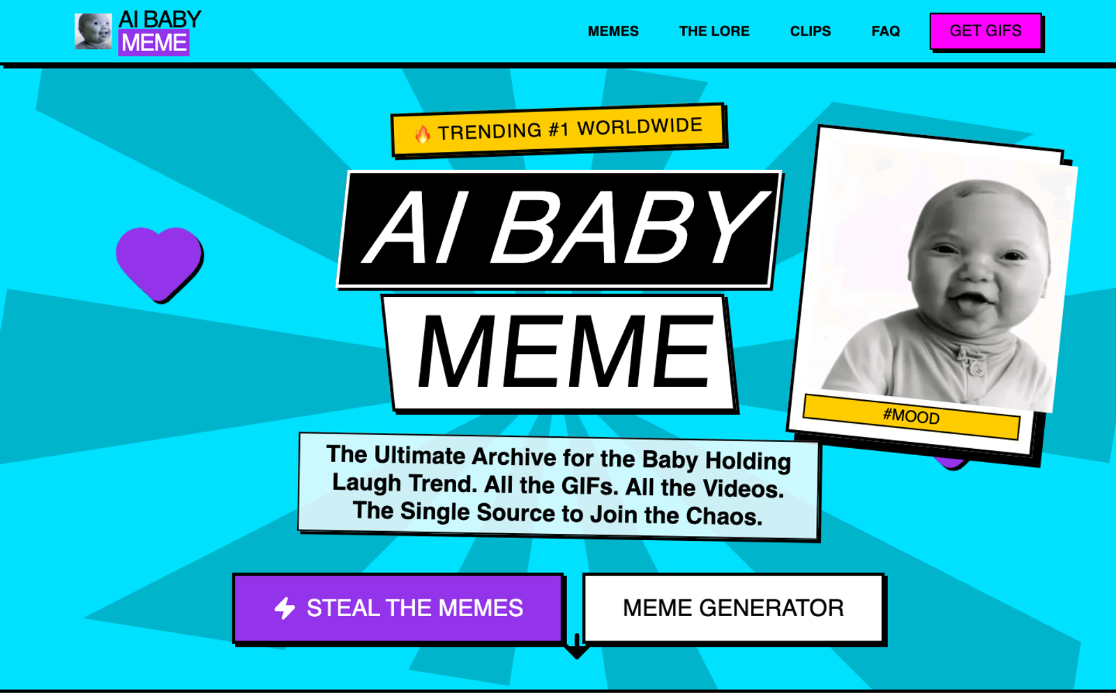 AI Baby Meme — интерфейс нейросети AI Baby Meme — интерфейс нейросети