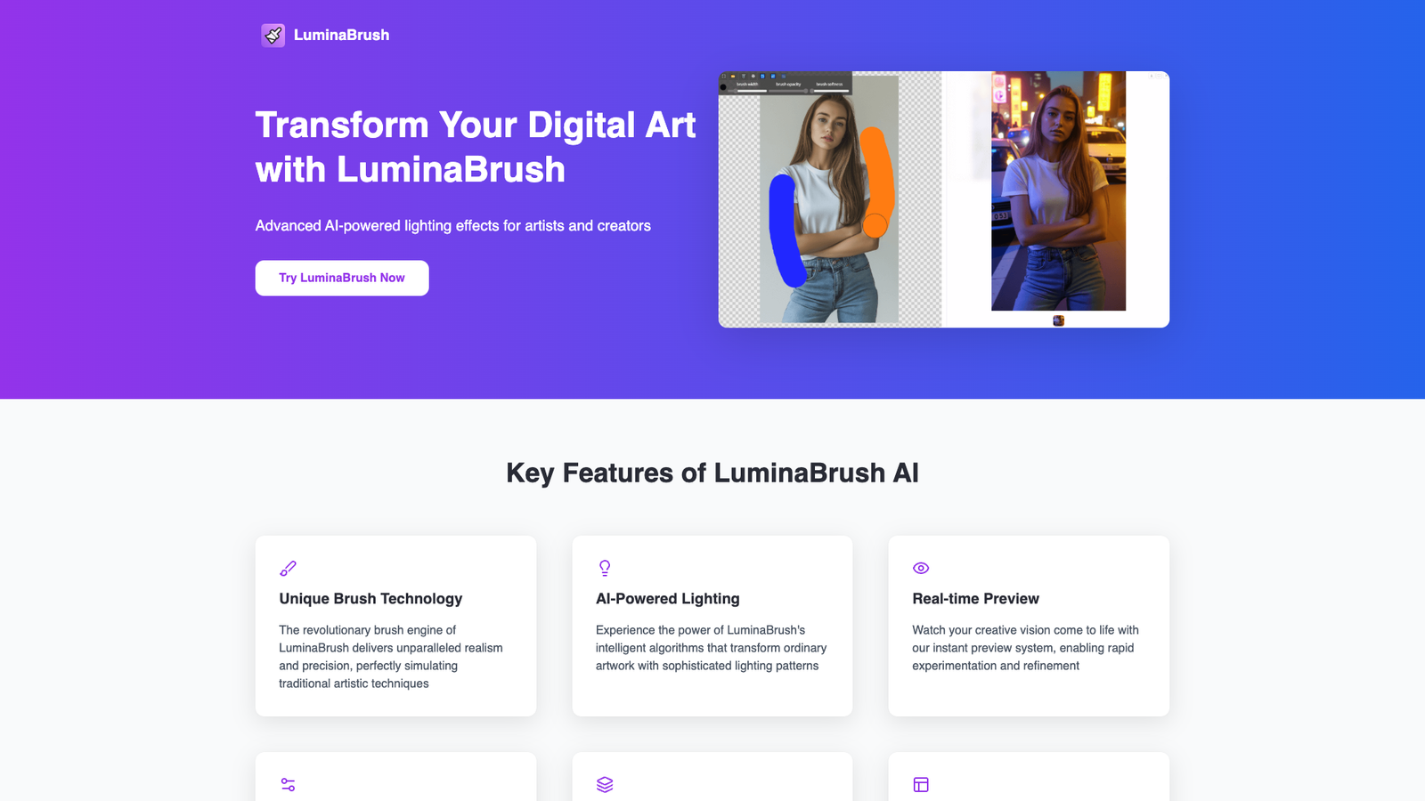 LuminaBrush — интерфейс нейросети LuminaBrush — интерфейс нейросети
