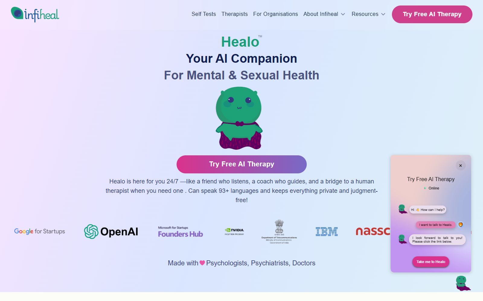Healo by Infiheal — интерфейс нейросети Healo by Infiheal — интерфейс нейросети
