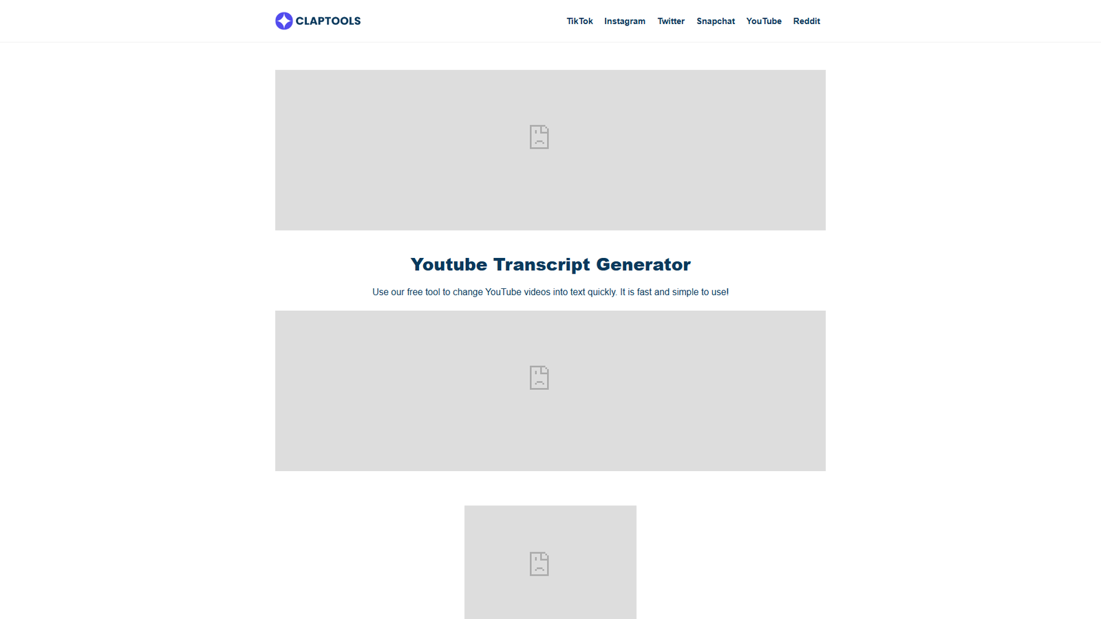 Youtube Transcript Generator — интерфейс нейросети Youtube Transcript Generator — интерфейс нейросети