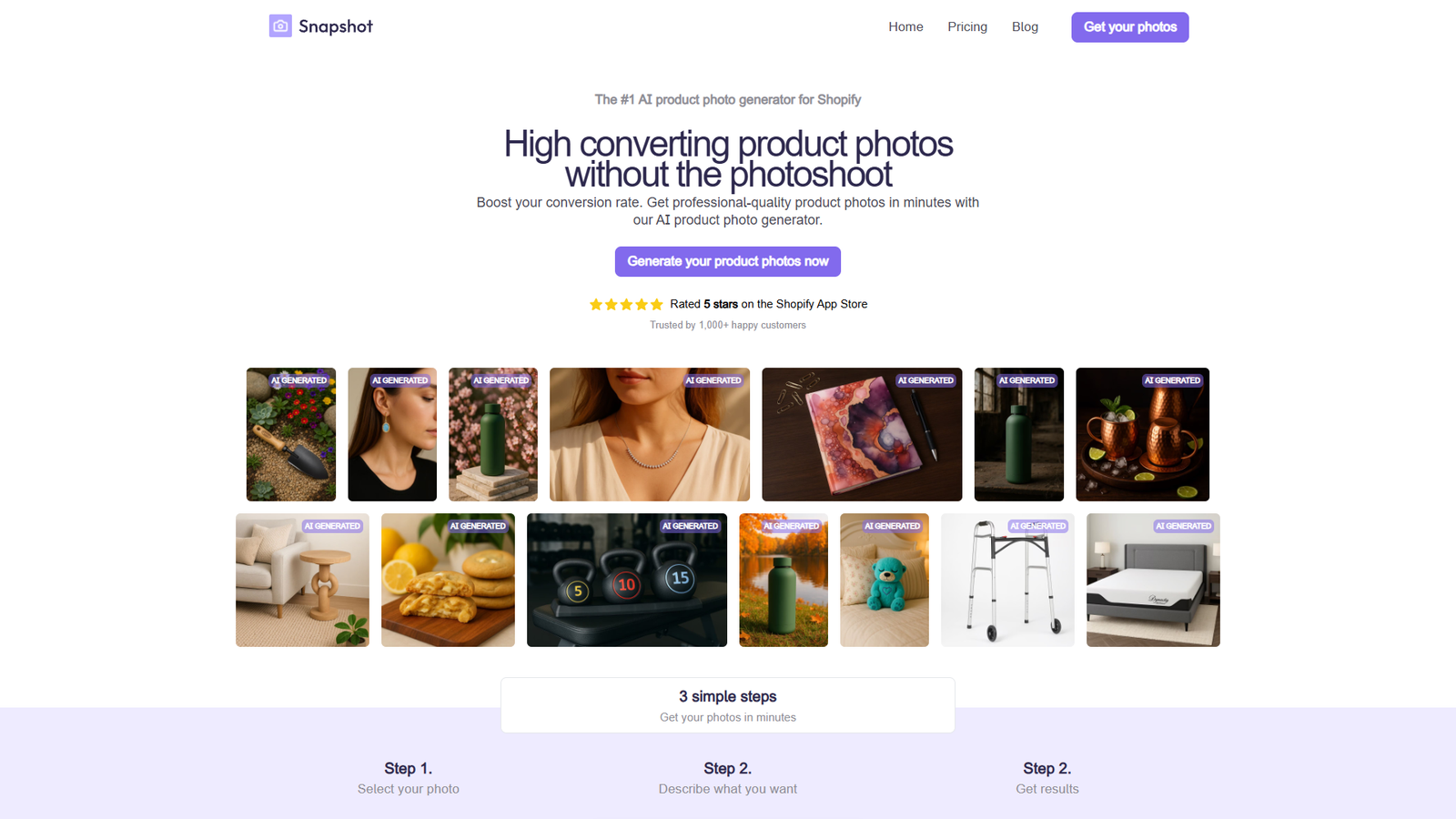 Snapshot AI Product Photos — интерфейс нейросети Snapshot AI Product Photos — интерфейс нейросети