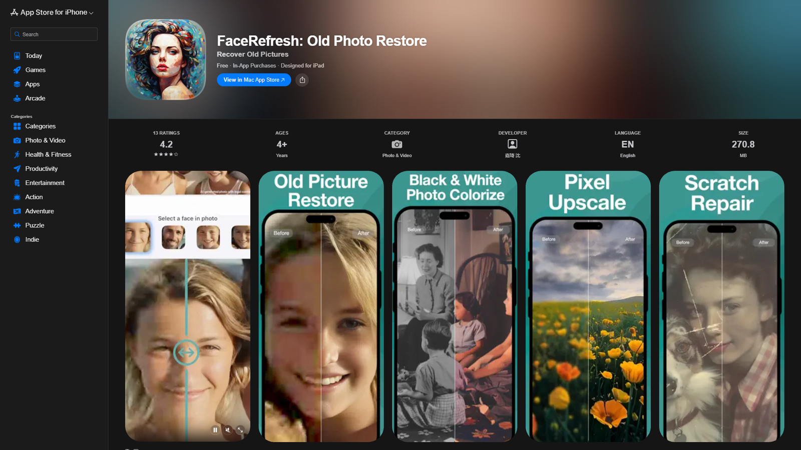 FaceRefresh Old Photo Restore — интерфейс нейросети FaceRefresh Old Photo Restore — интерфейс нейросети