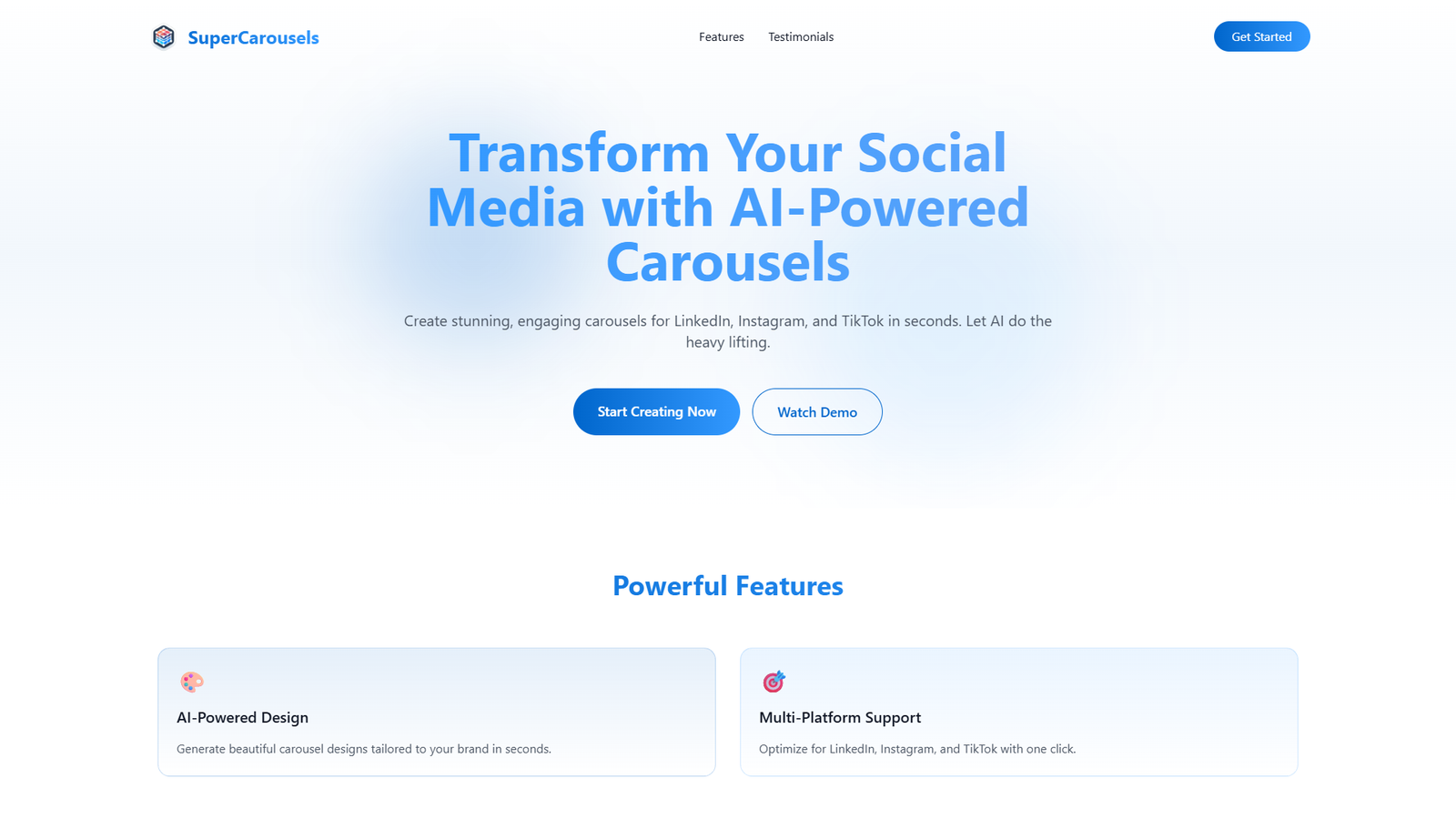 SuperCarousels — интерфейс нейросети SuperCarousels — интерфейс нейросети