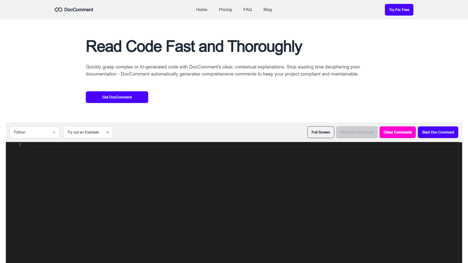 DocComment — интерфейс нейросети DocComment — интерфейс нейросети
