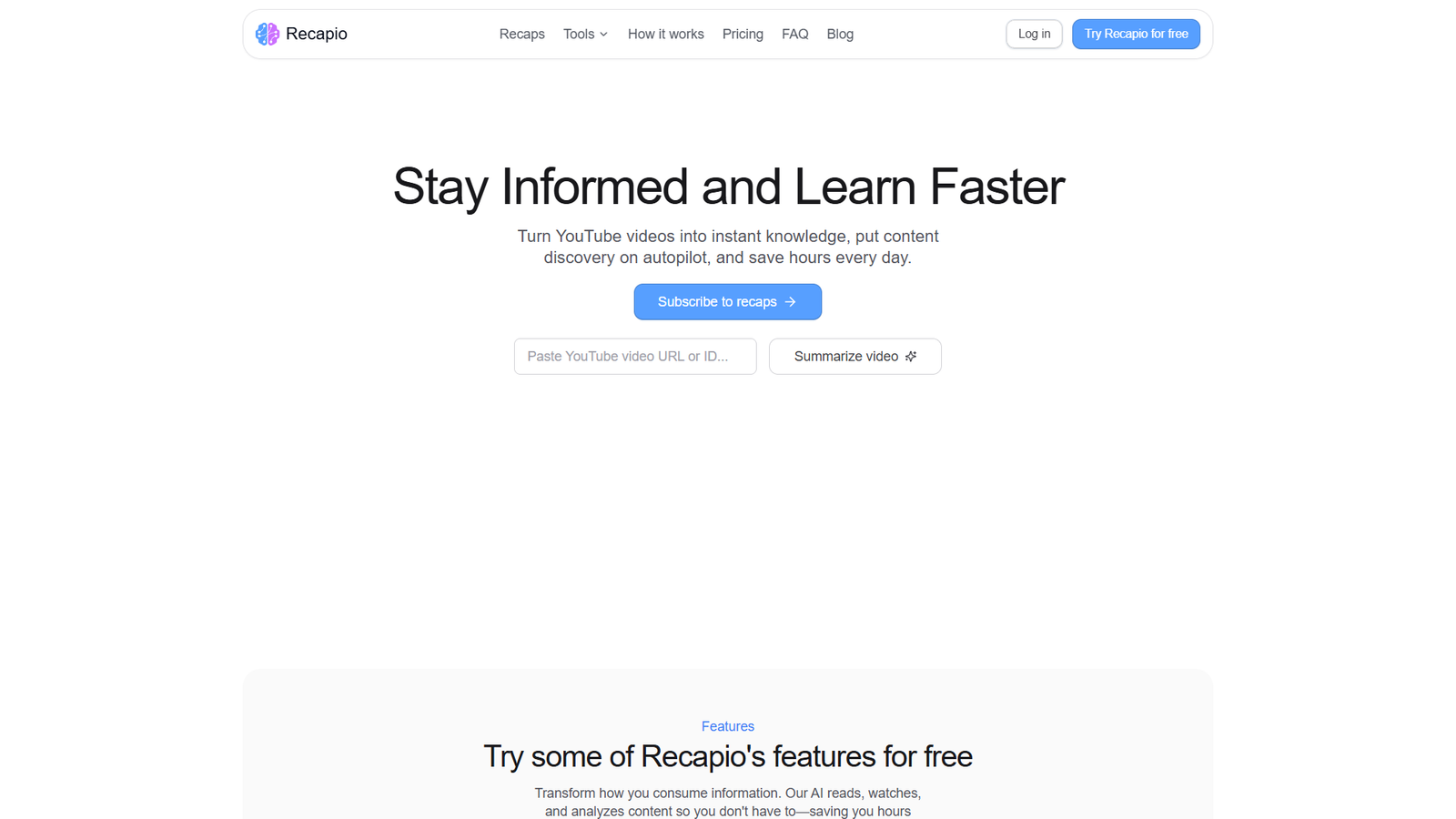 Recapio — интерфейс нейросети Recapio — интерфейс нейросети