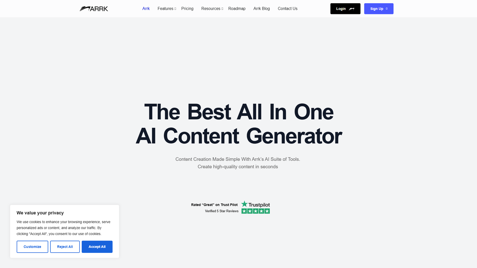 Arrk — интерфейс нейросети Arrk — интерфейс нейросети