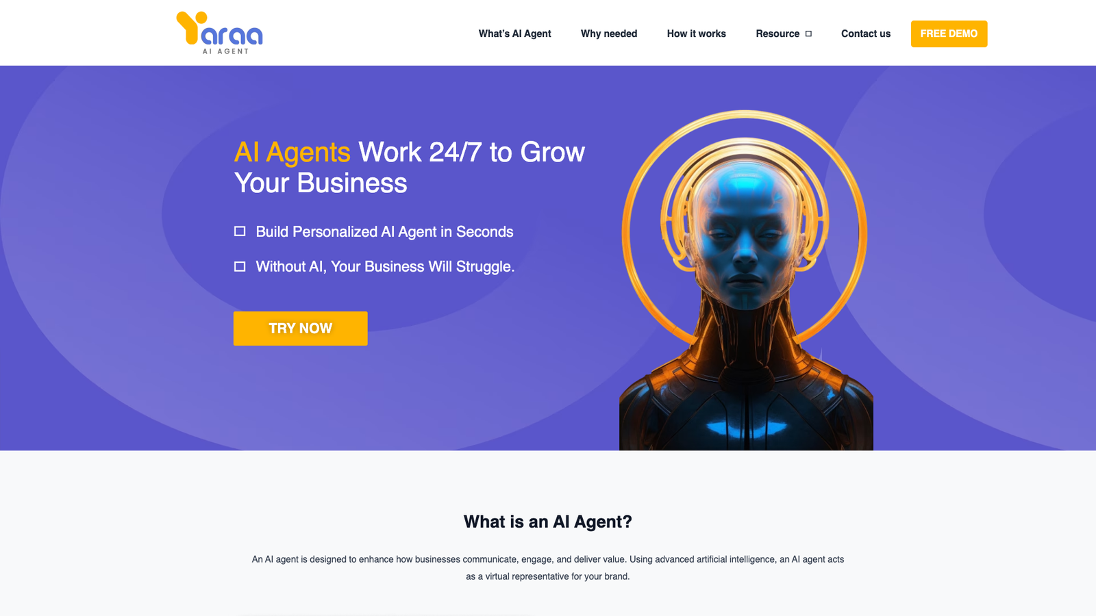 Yara AI Agent — интерфейс нейросети Yara AI Agent — интерфейс нейросети