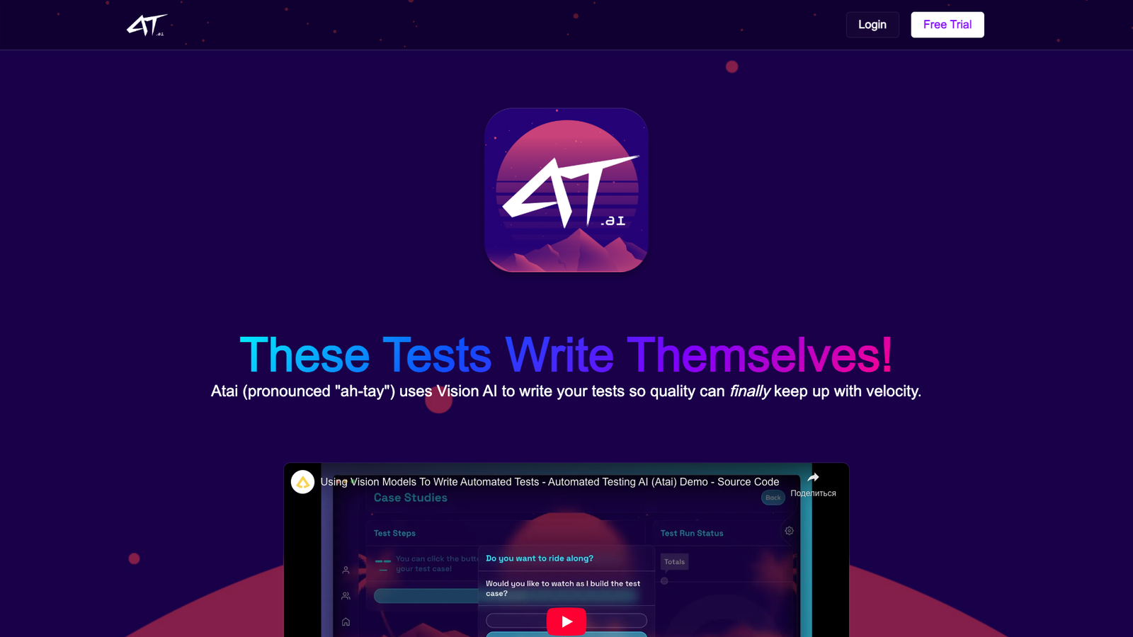 AutomatedTesting AI — интерфейс нейросети AutomatedTesting AI — интерфейс нейросети