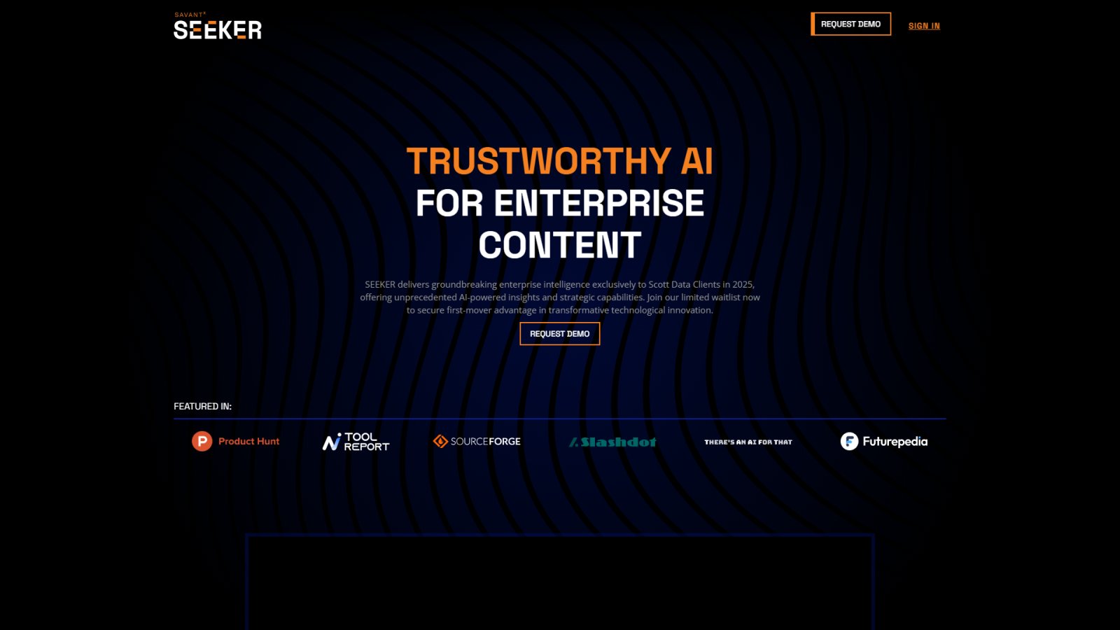 Seeker нейросеть Главная страница