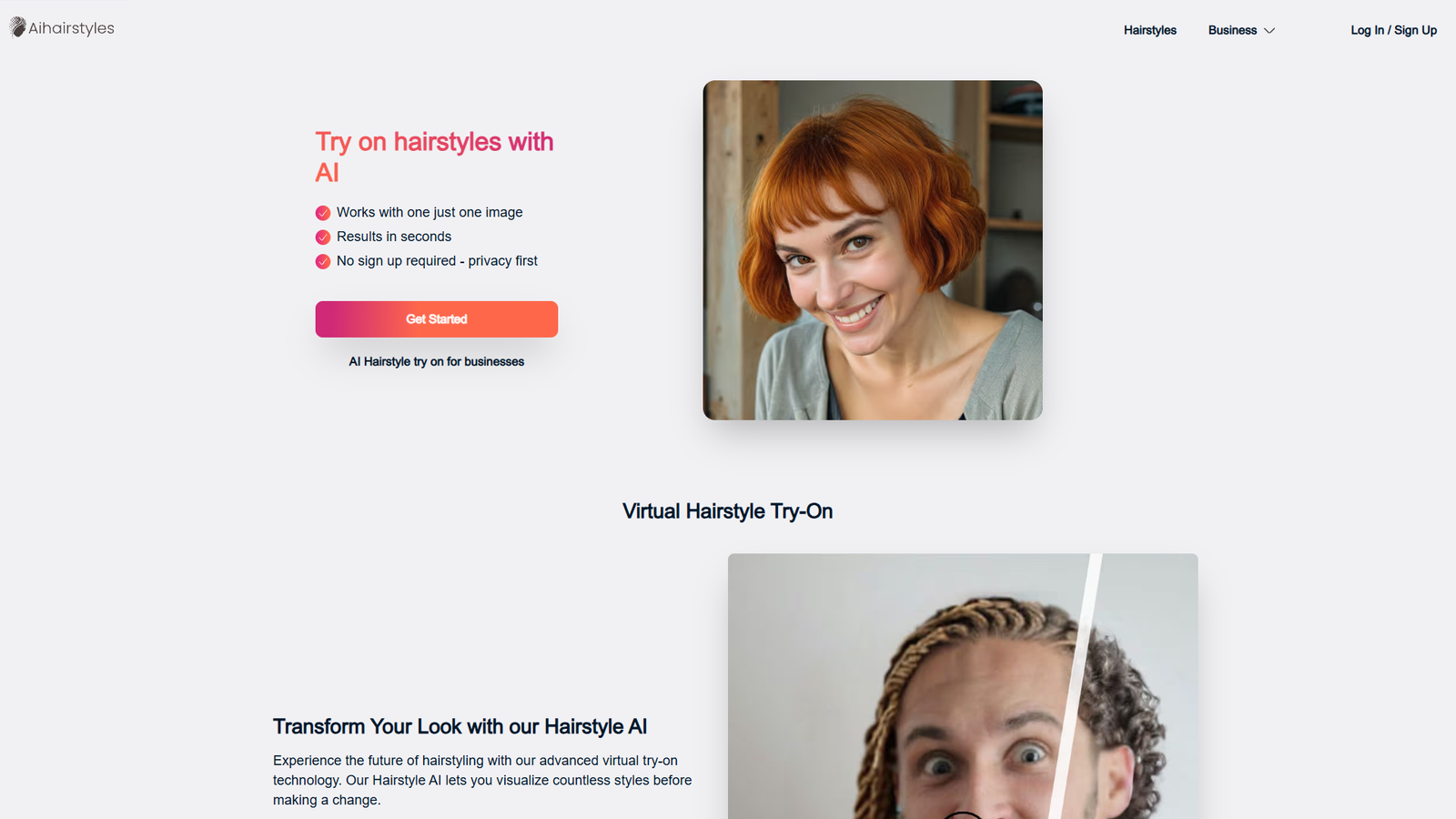 AI Hairstyles — интерфейс нейросети AI Hairstyles — интерфейс нейросети