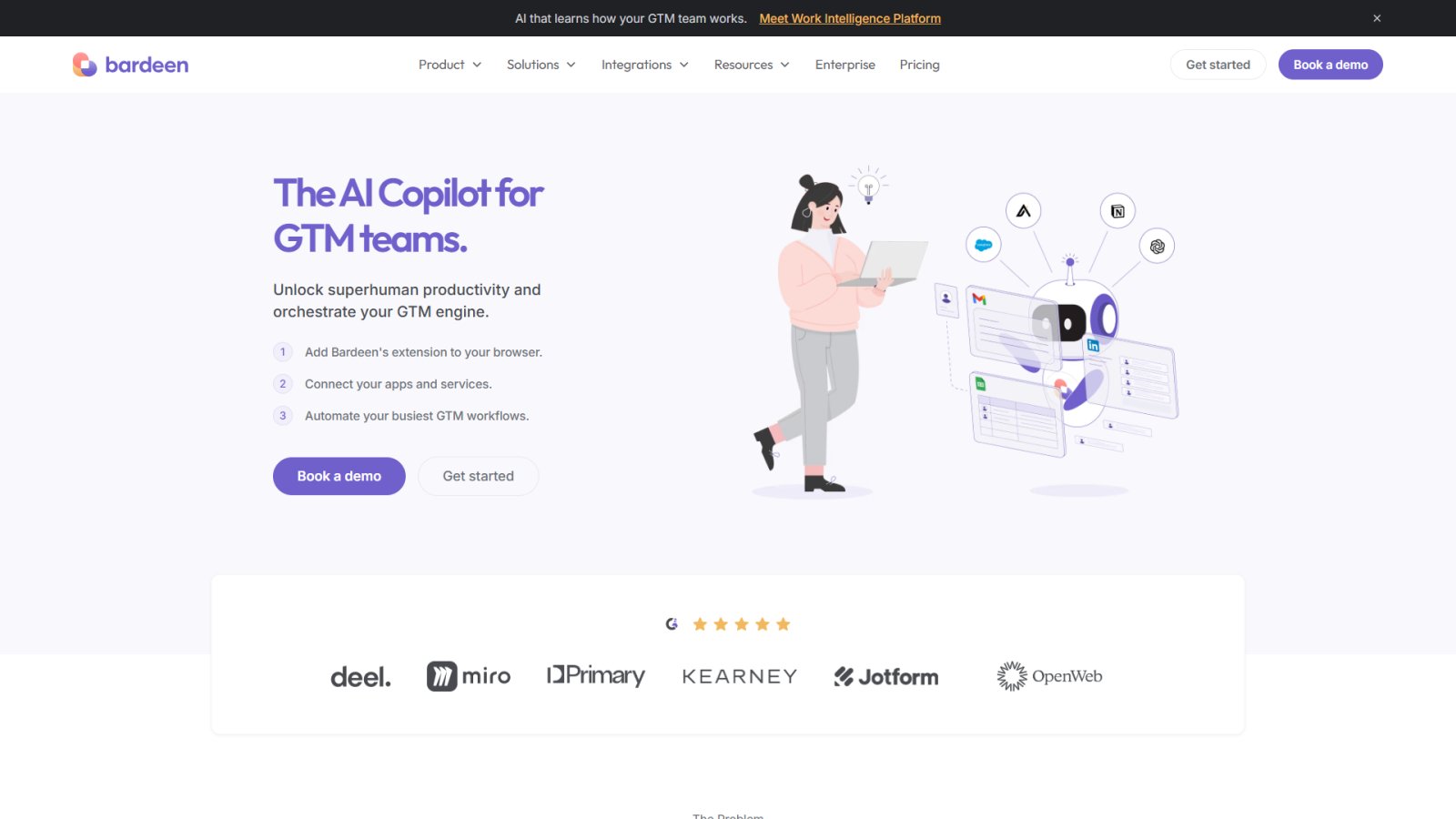 Bardeen AI нейросеть Главная страница