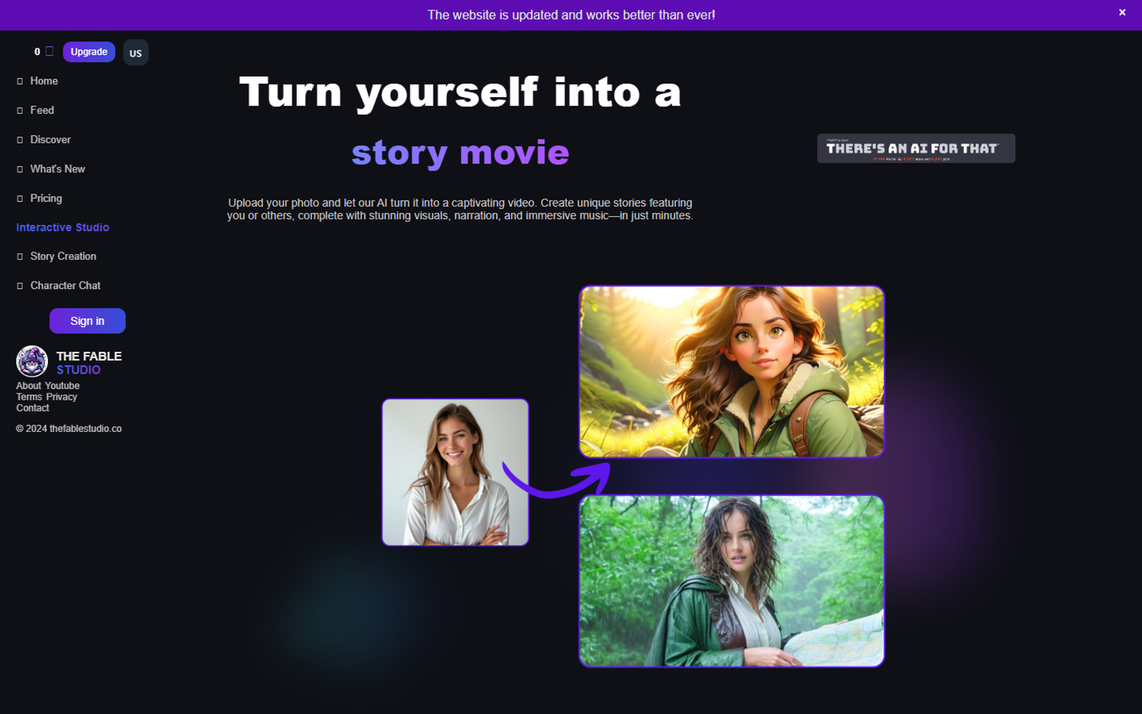 THE FABLE STUDIO — интерфейс нейросети THE FABLE STUDIO — интерфейс нейросети