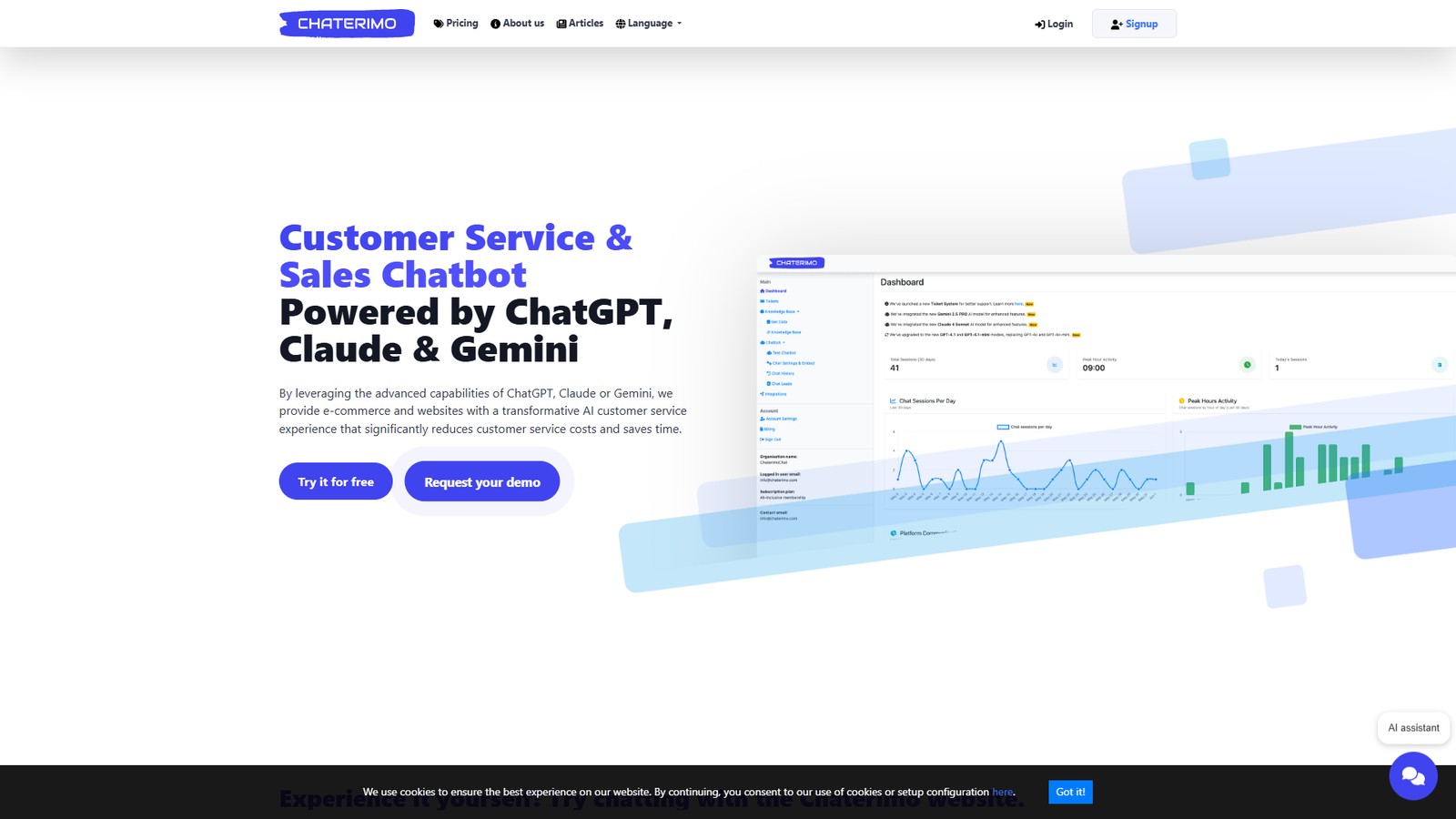 Chaterimo — интерфейс нейросети Chaterimo — интерфейс нейросети