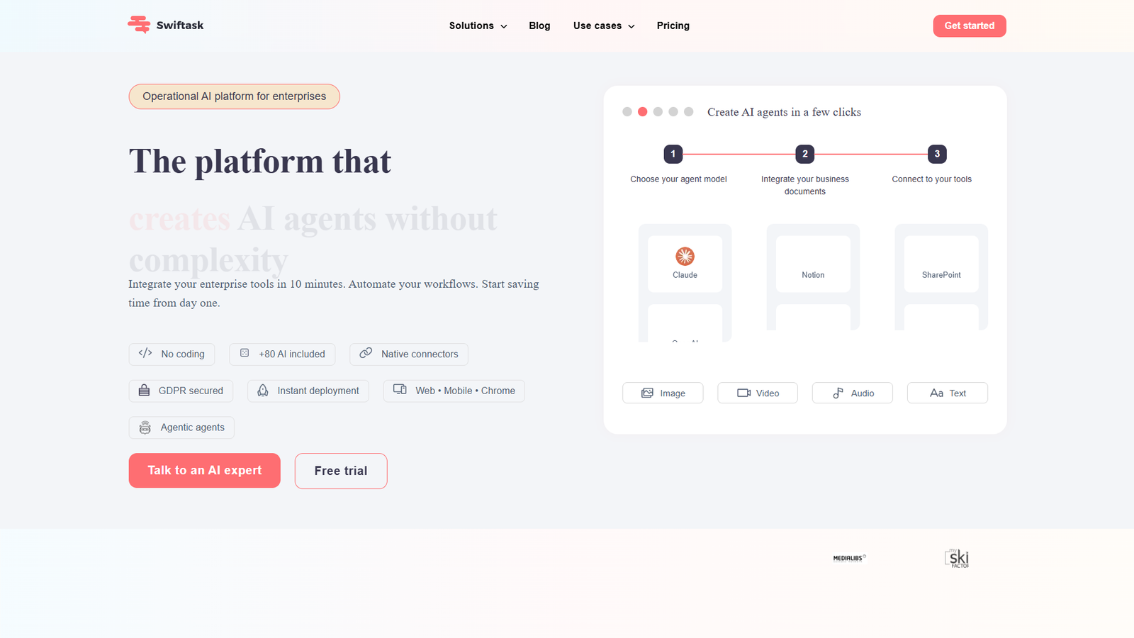 Swiftask — интерфейс нейросети Swiftask — интерфейс нейросети