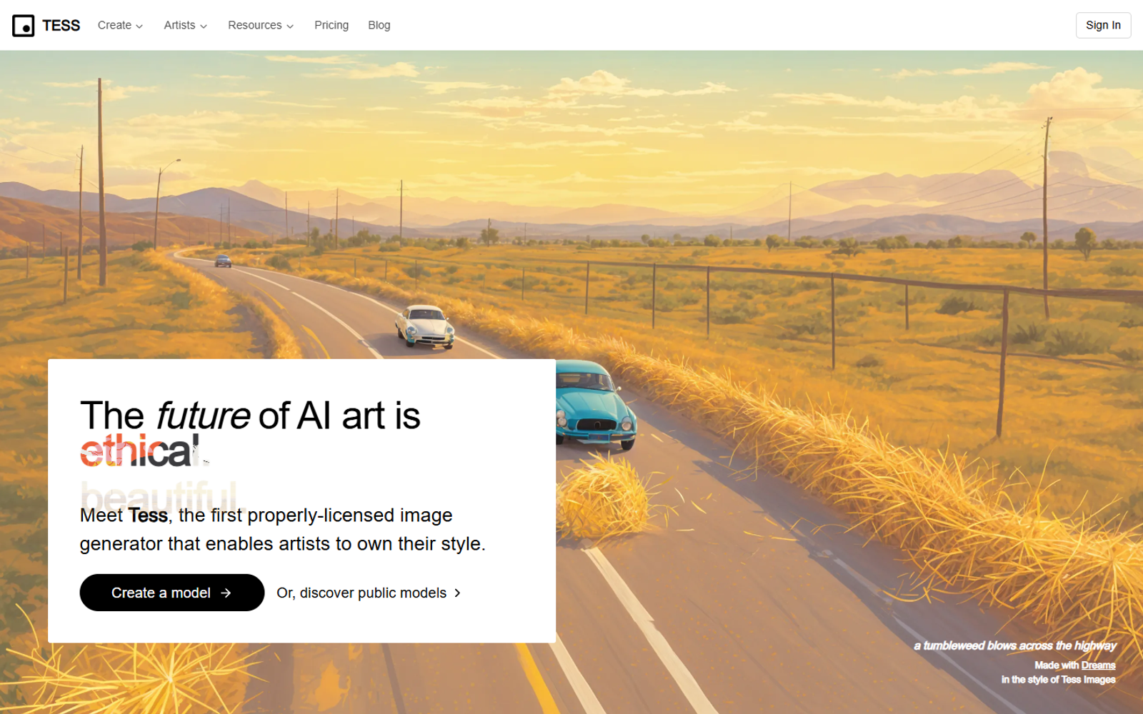 Tess — интерфейс нейросети Tess — интерфейс нейросети