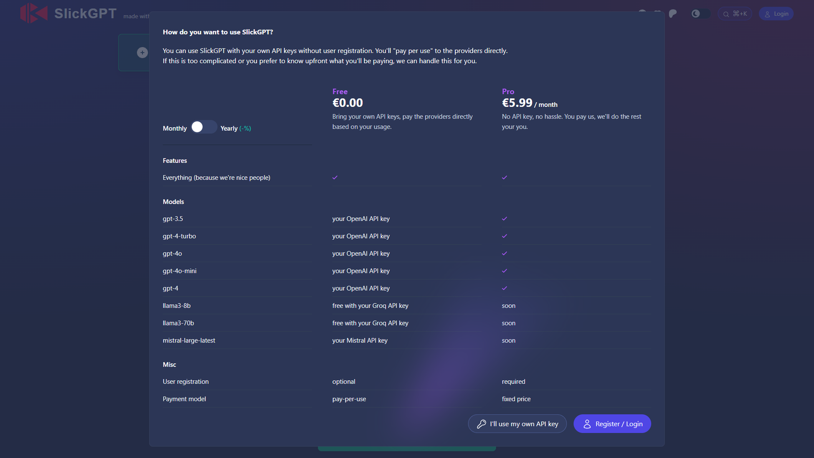 SlickGPT — интерфейс нейросети SlickGPT — интерфейс нейросети