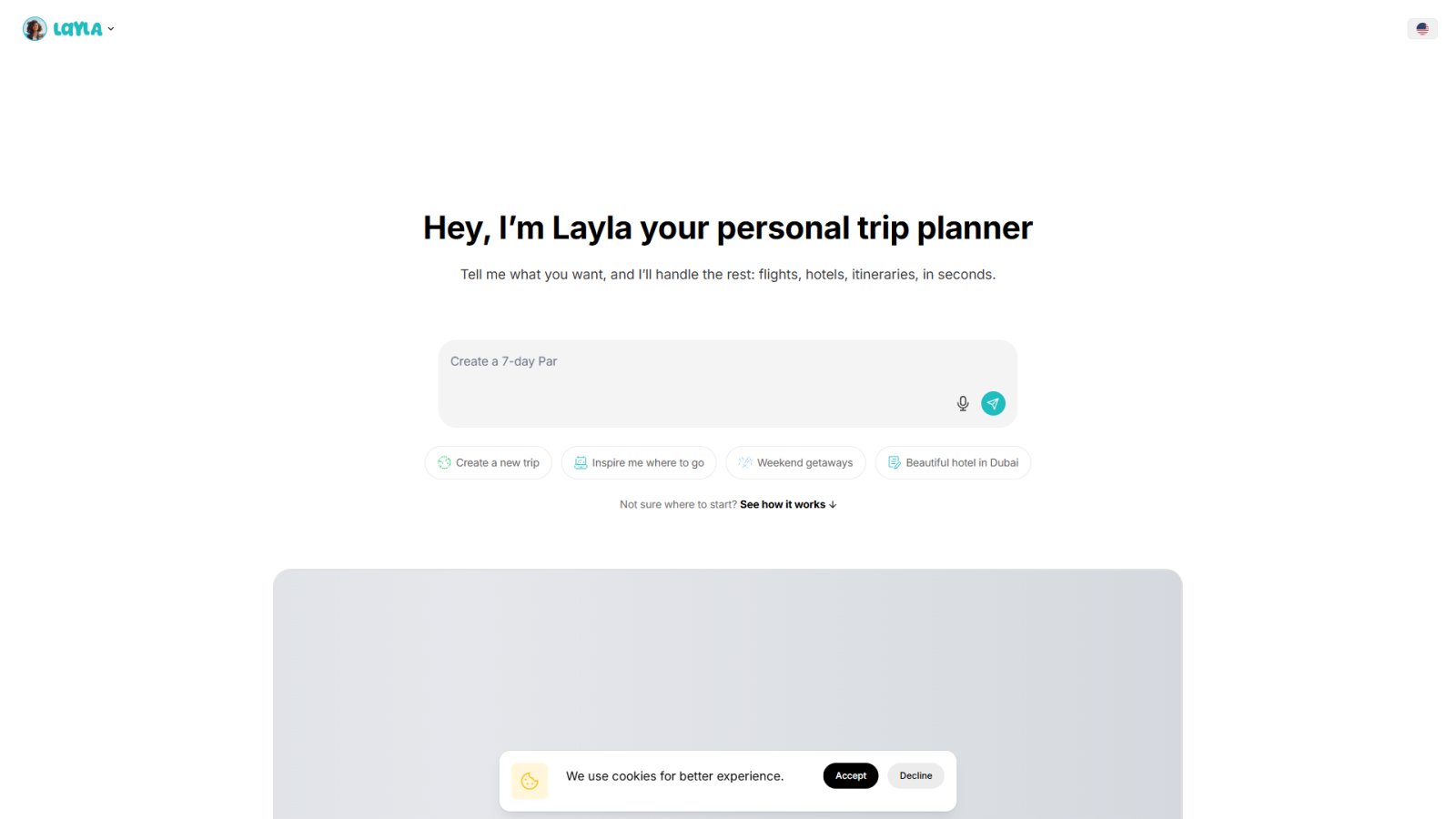 Ask Layla нейросеть Главная страница