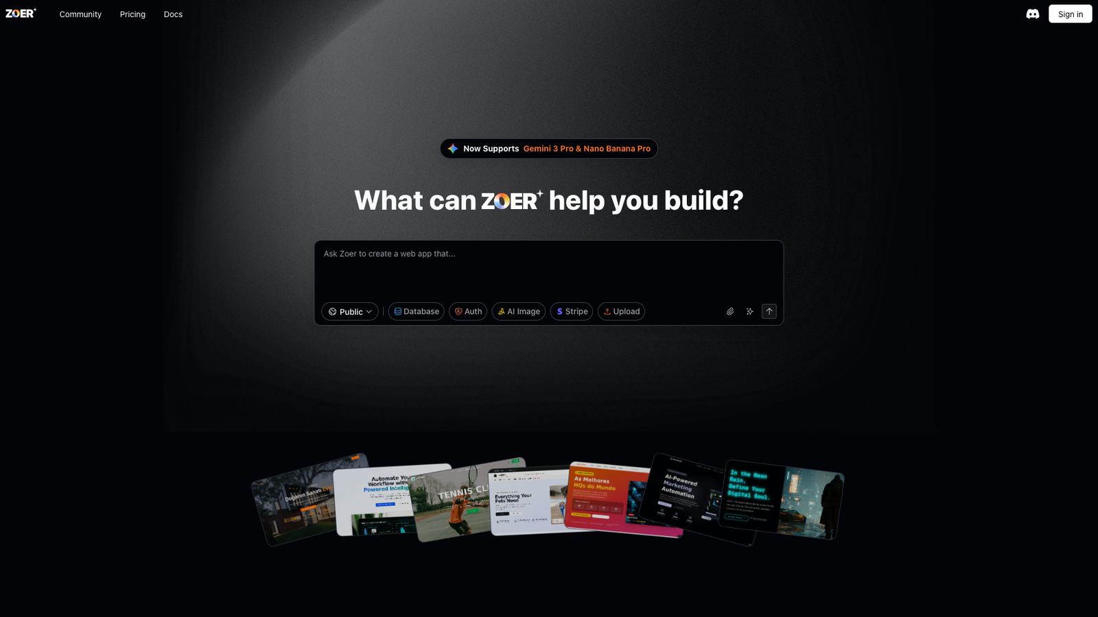 Zoer — интерфейс нейросети