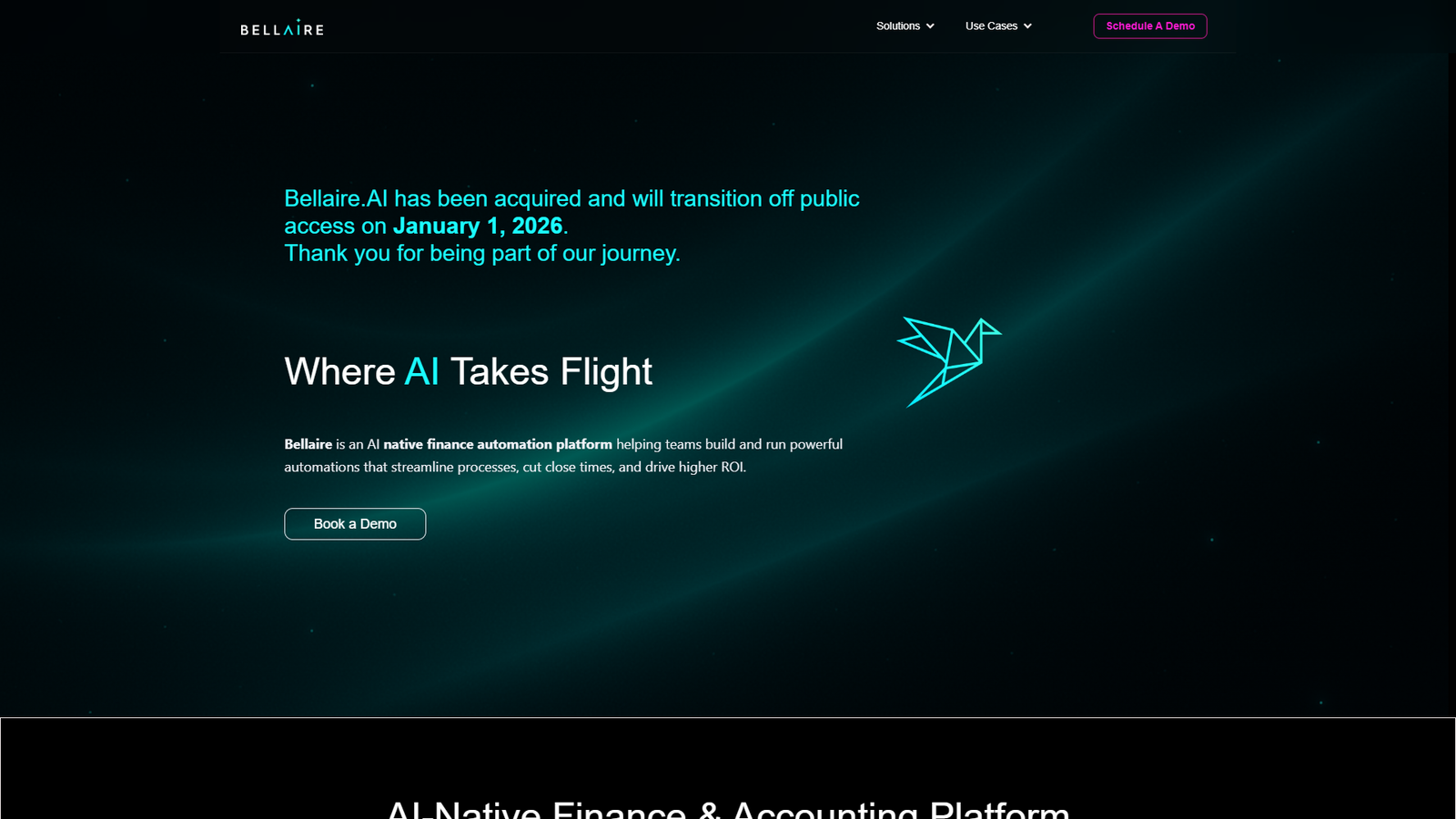 Bellaire AI Finance Automation — интерфейс нейросети Bellaire AI Finance Automation — интерфейс нейросети