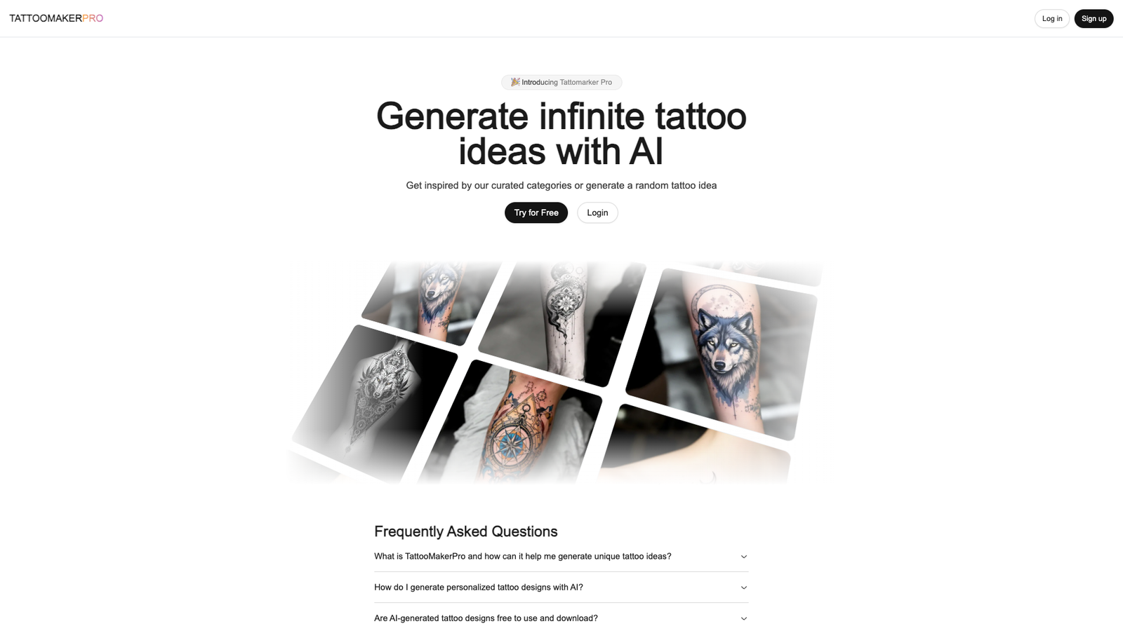 TattooMakerPro — интерфейс нейросети TattooMakerPro — интерфейс нейросети