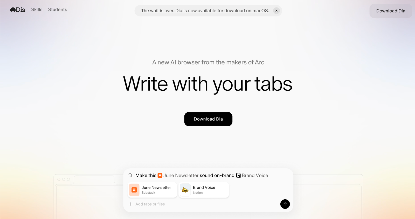 Dia Browser — интерфейс нейросети Dia Browser — интерфейс нейросети