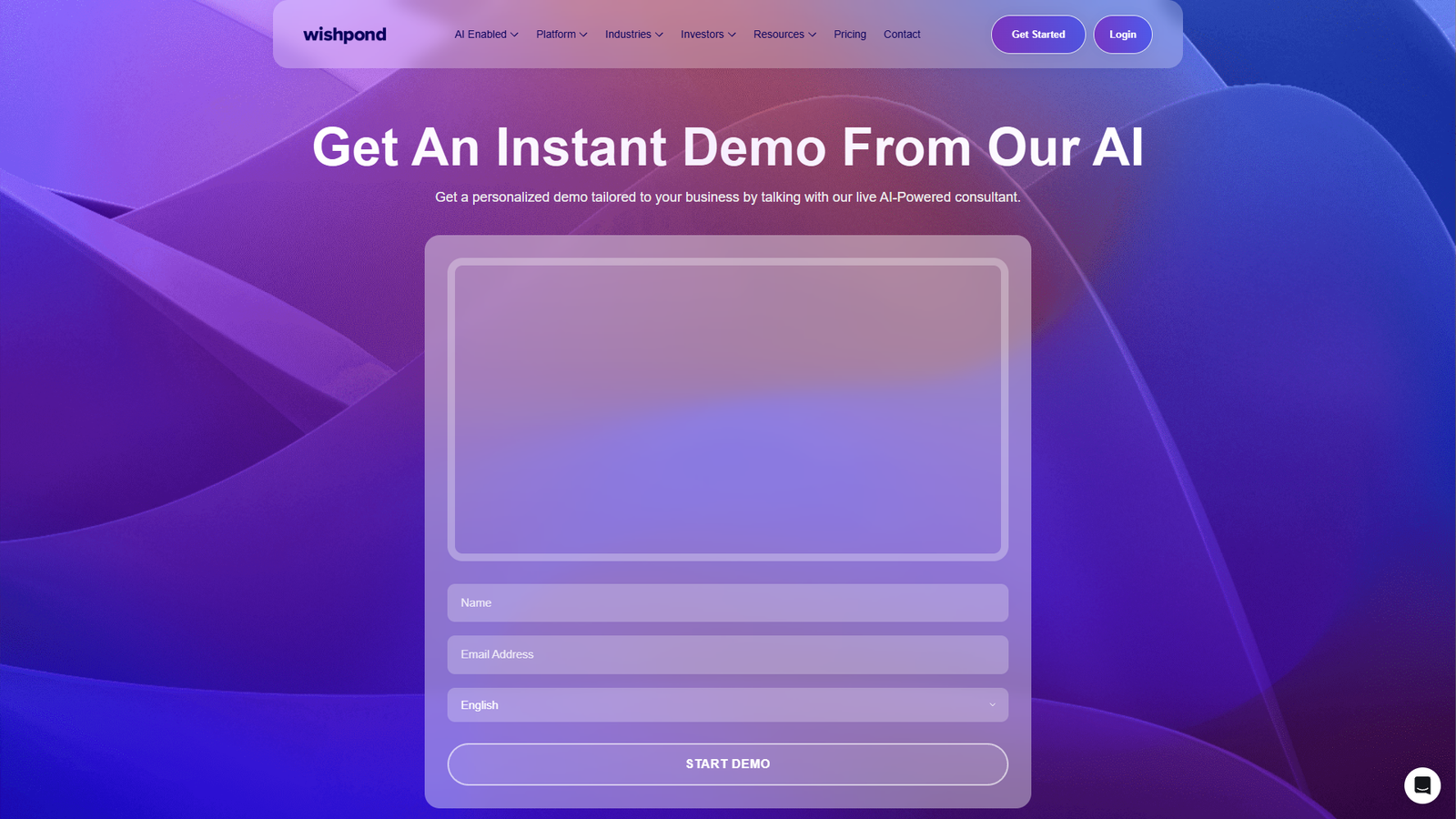 Wishpond AI Demo — интерфейс нейросети Wishpond AI Demo — интерфейс нейросети