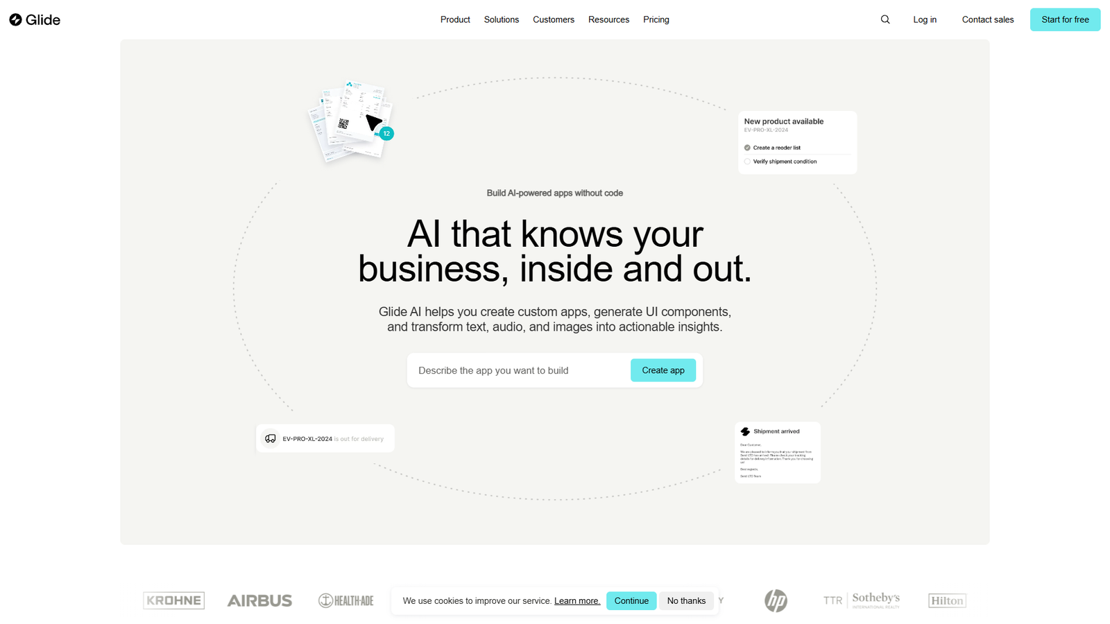 Glide AI — интерфейс нейросети Glide AI — интерфейс нейросети
